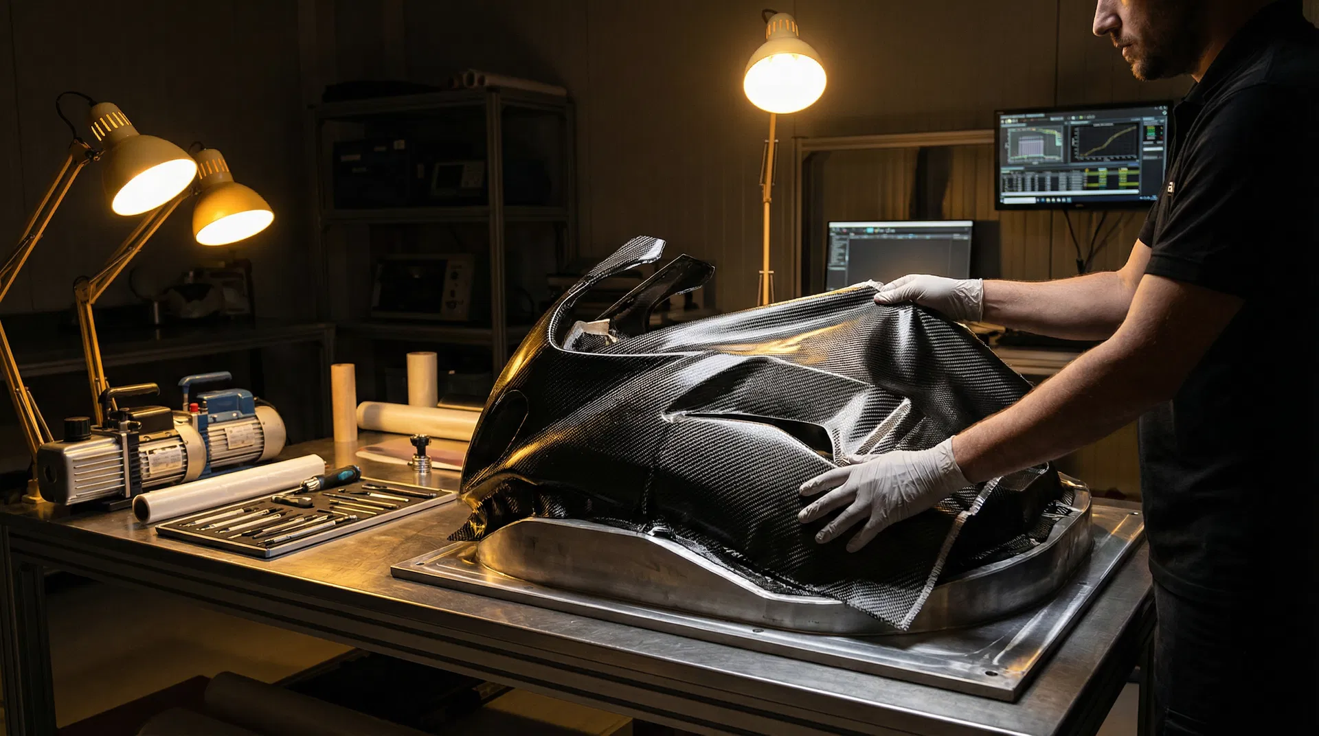 Carbon fiber manufacturing workshop