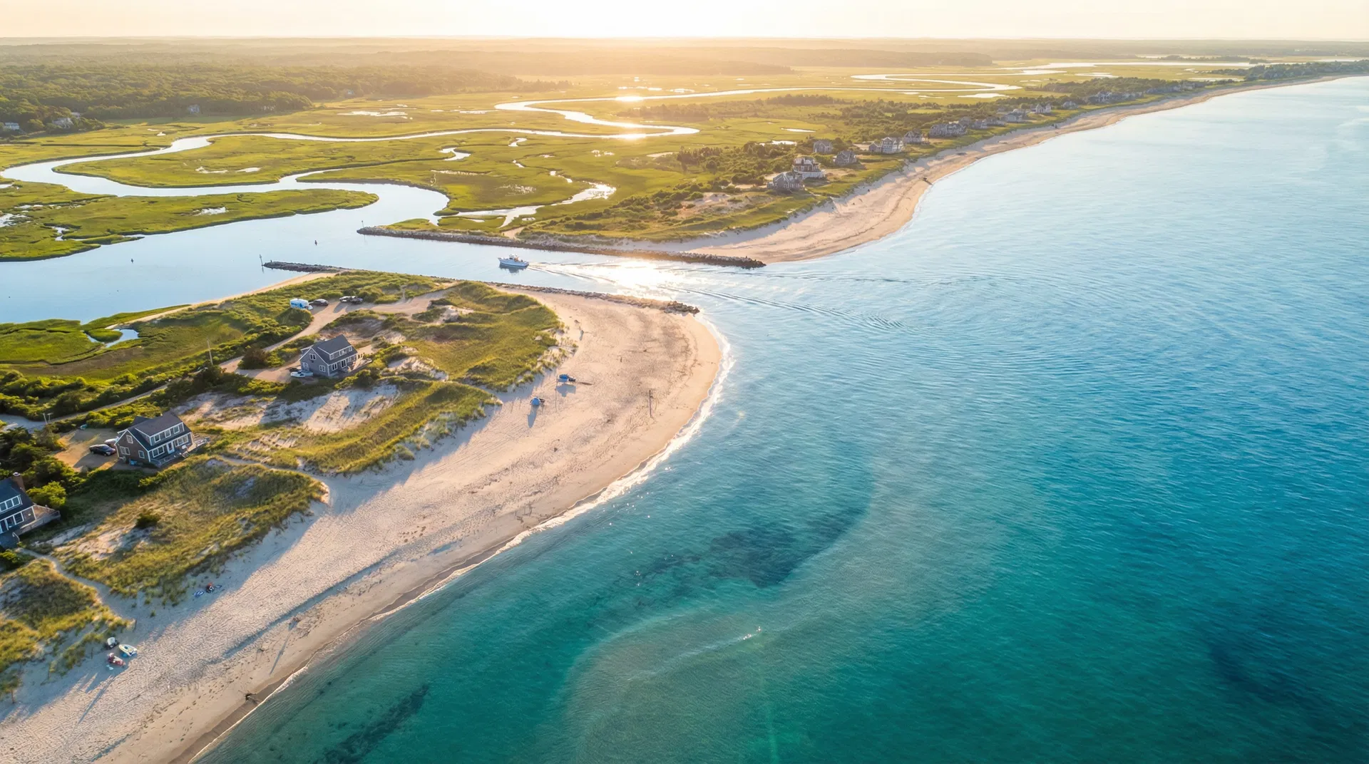 Cape Cod Marina at sunset