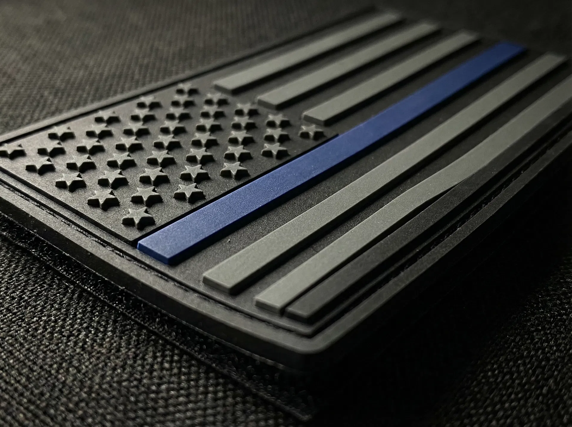 PVC rubber patch close-up showing 3D detail
