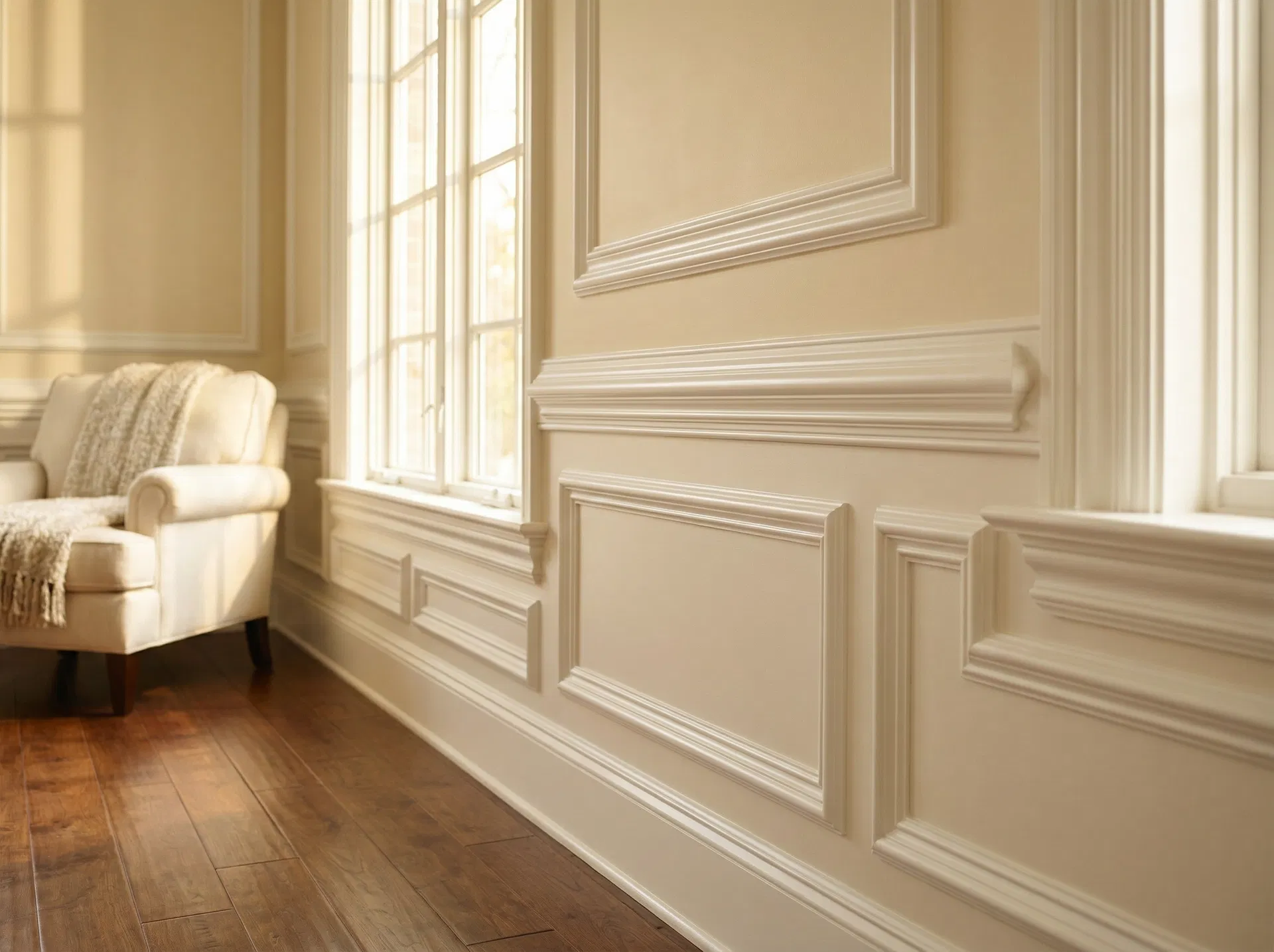 Luxury interior crown molding detail
