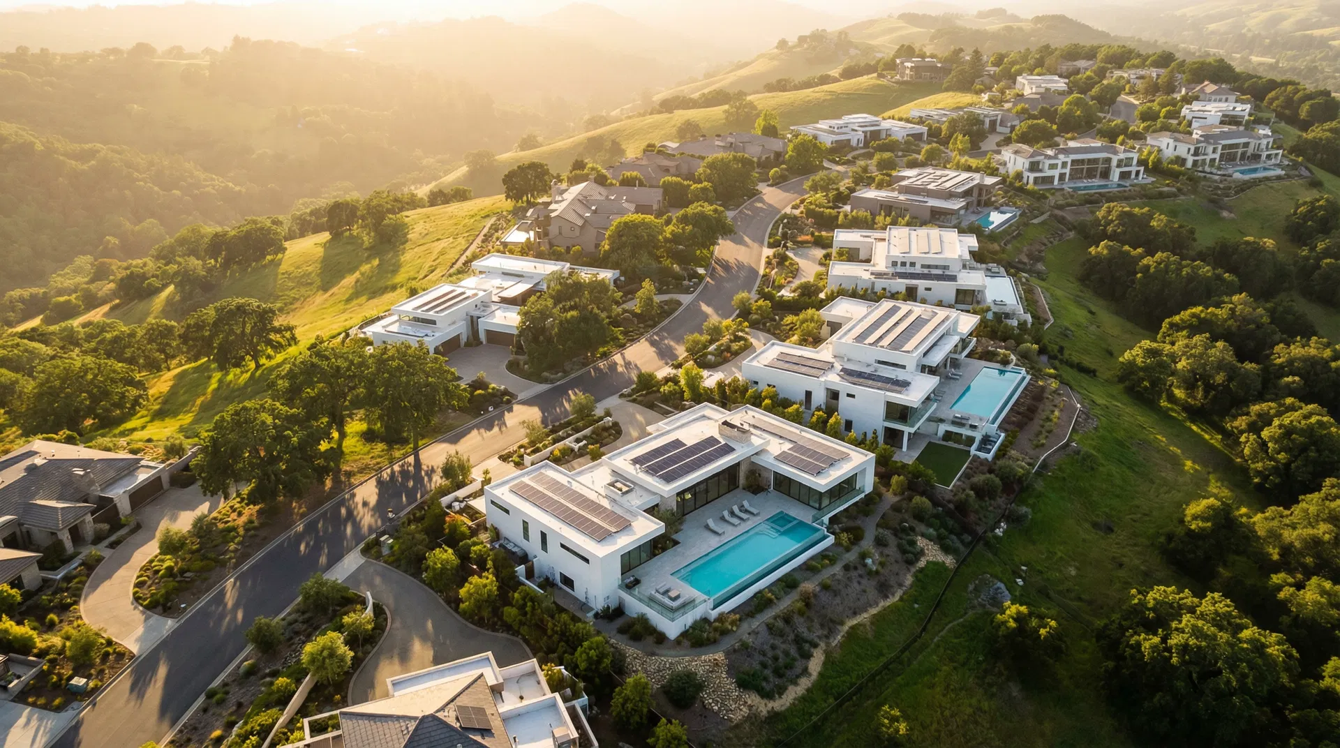 Aerial land sourcing view