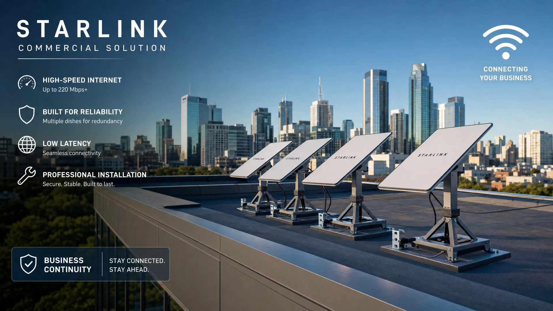 Professional Starlink business installation by Cave Integration