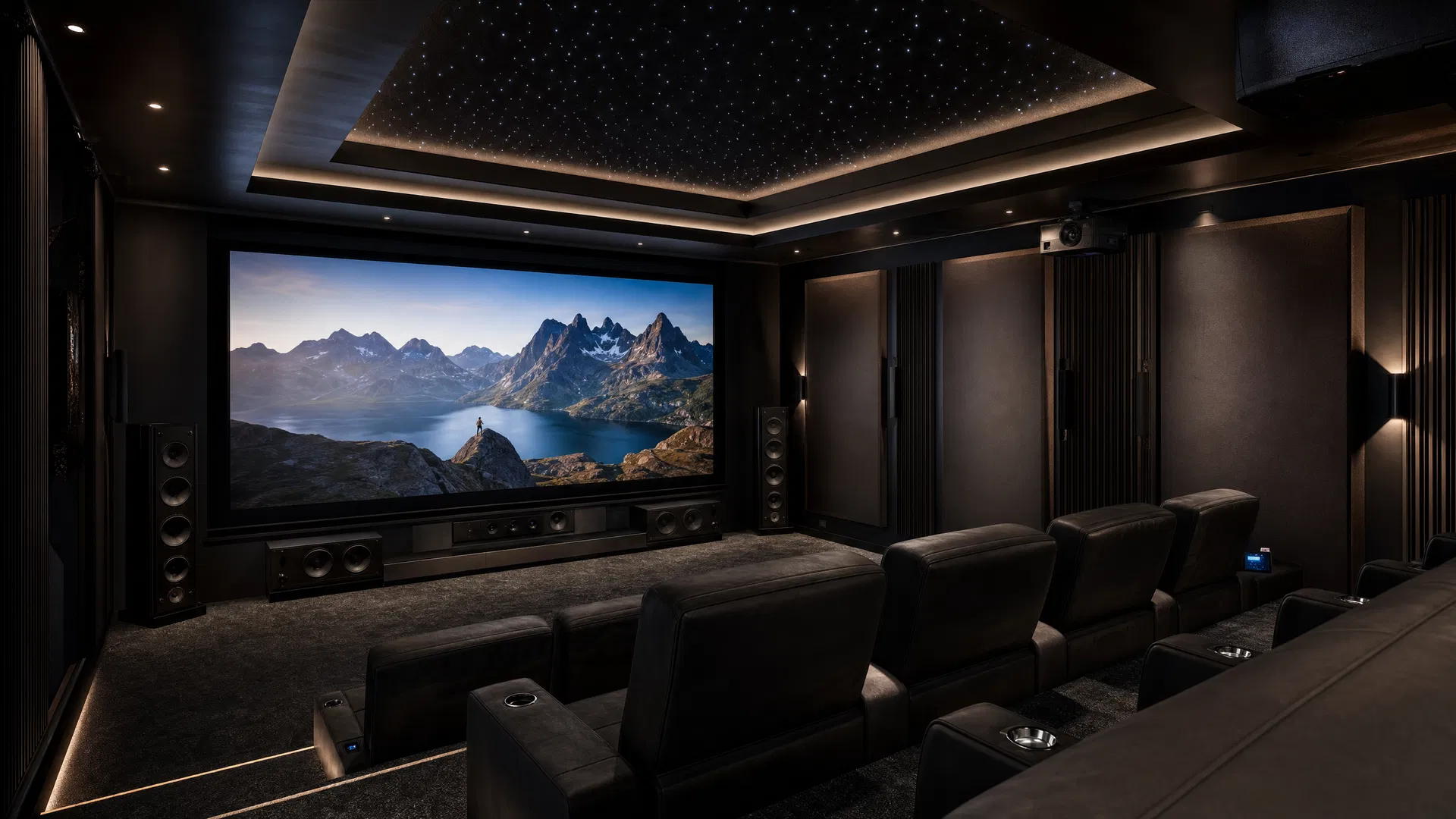 Premium home theatre installation by Cave Integration