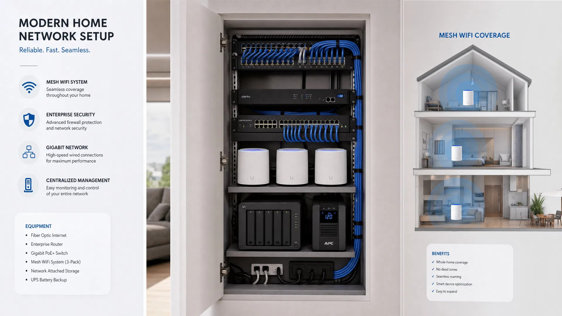 Professional networking installation by Cave Integration