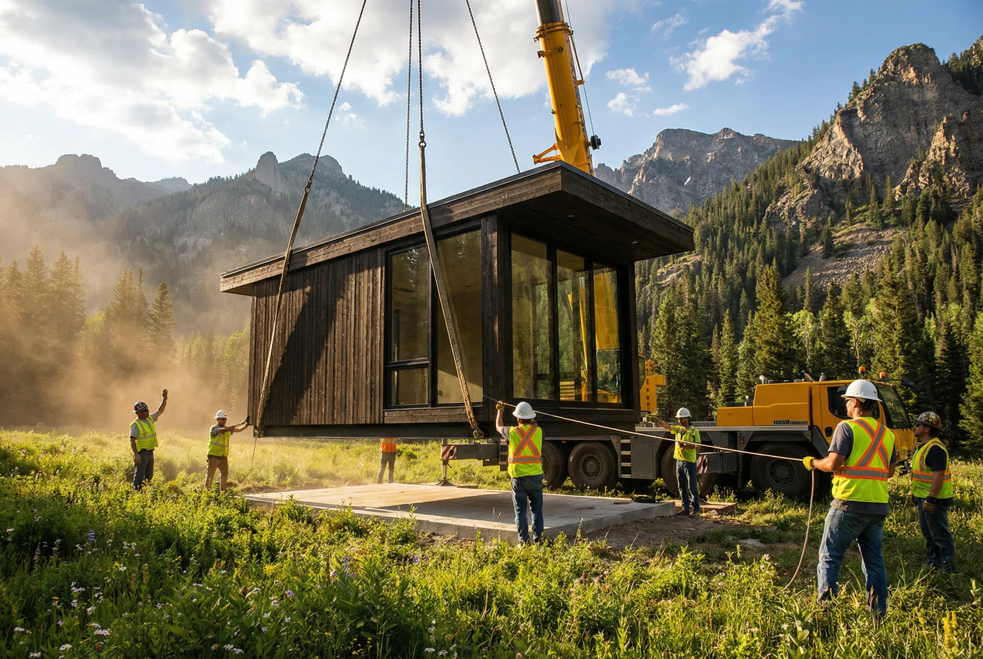 SandBox modular unit being deployed