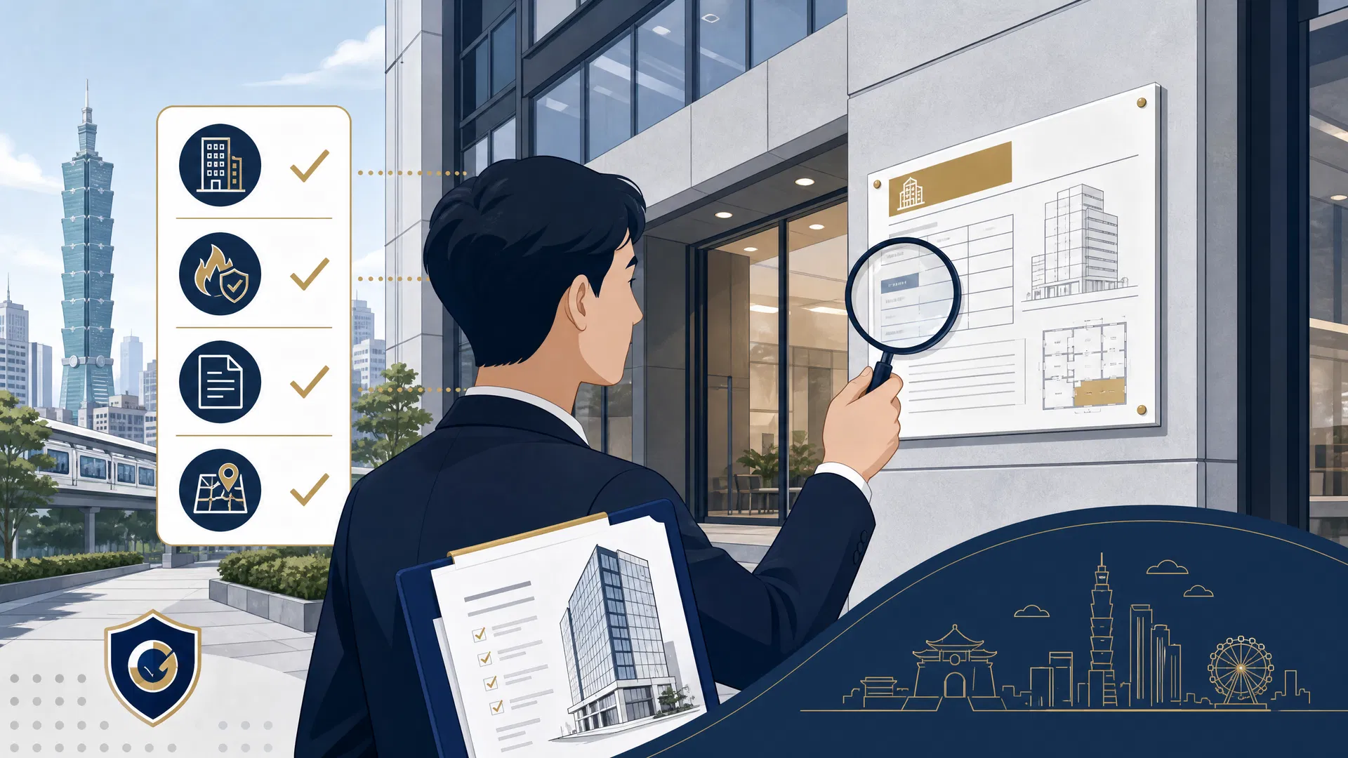 建築物用途類組查詢與租店面前用途檢討示意圖