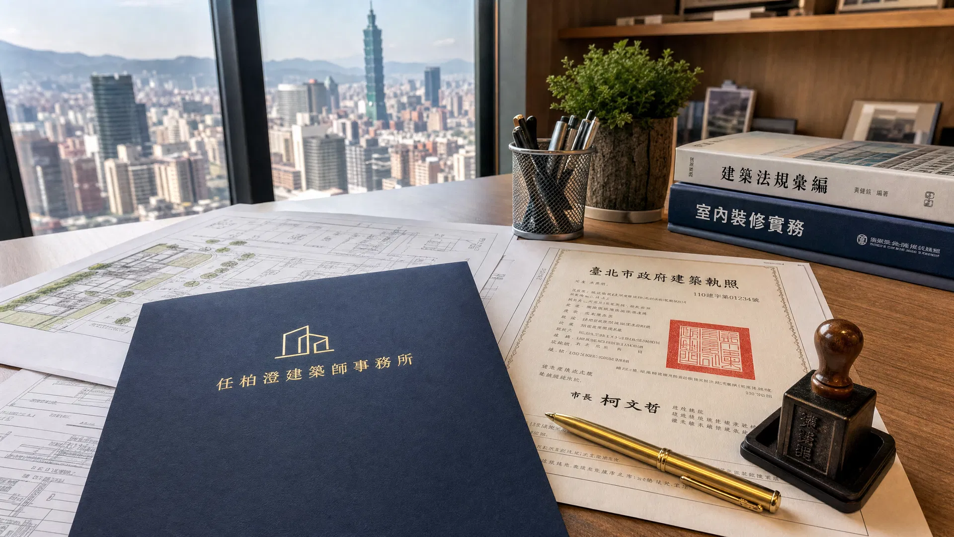 室內裝修審查圖說文件與建築師簽證：平面圖、建築執照與專業用印｜任柏澄建築師事務所