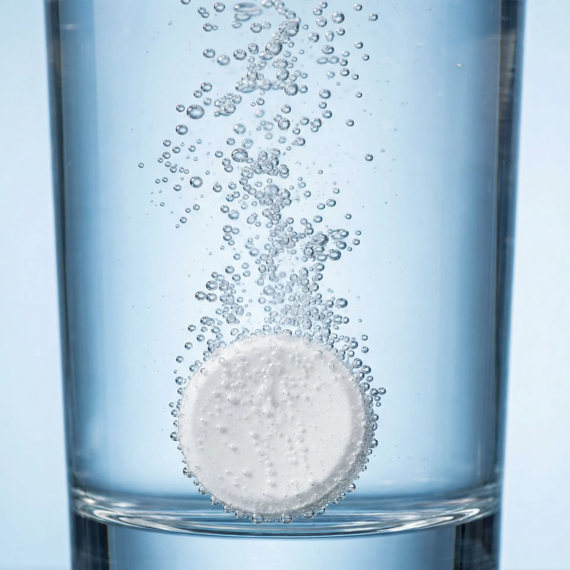 Drop tablet in water