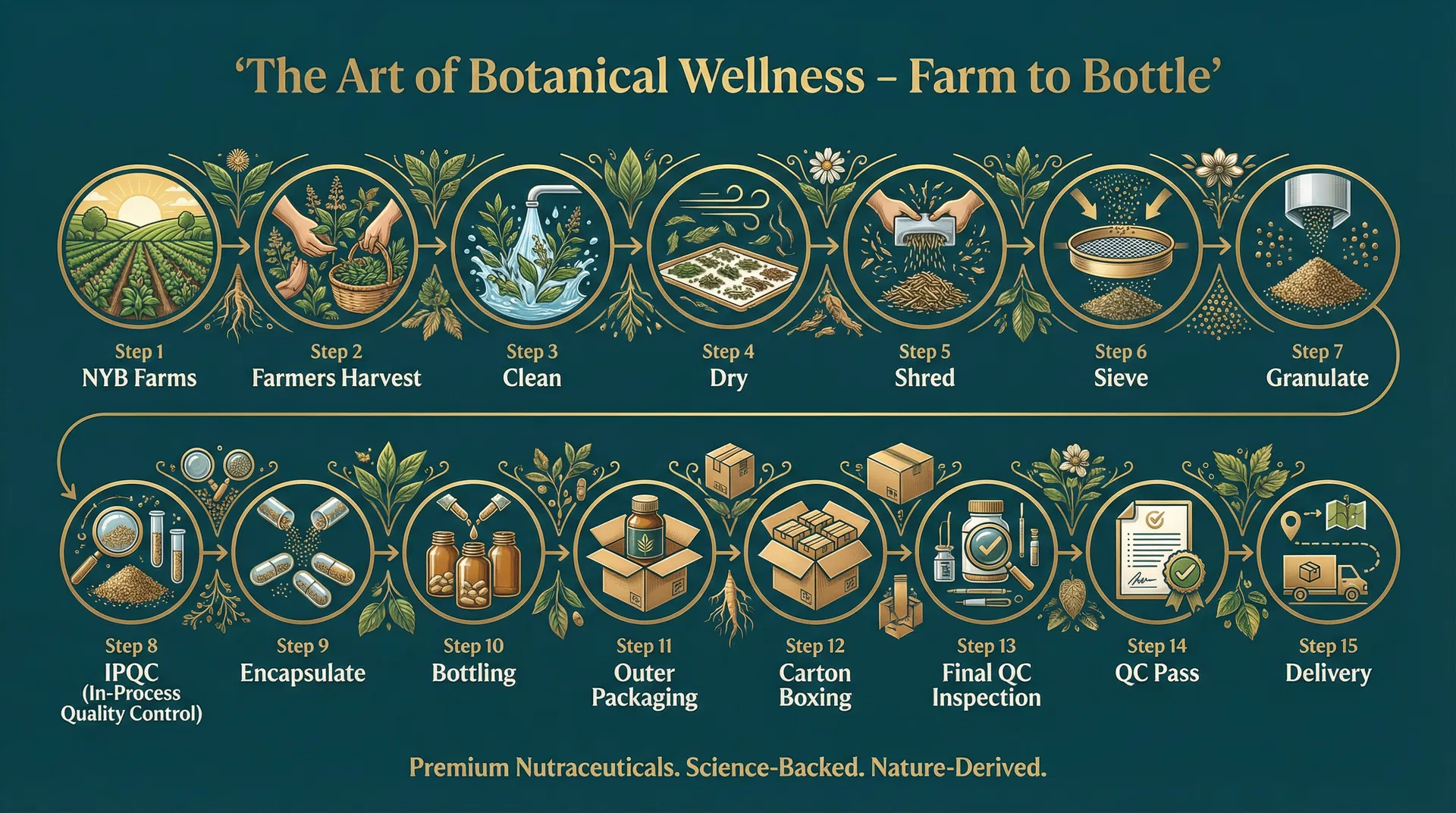 Farm to Bottle Production Workflow - NYB Farms to Delivery