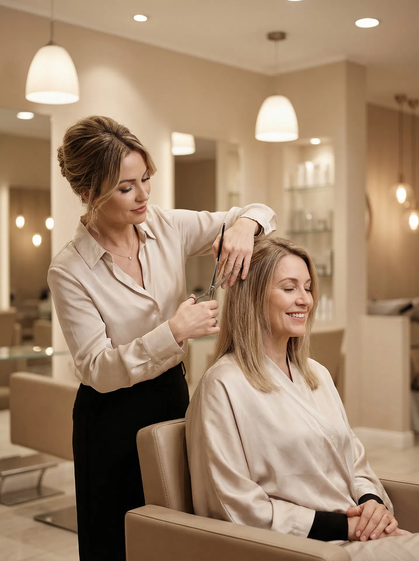 Kadeřník při práci