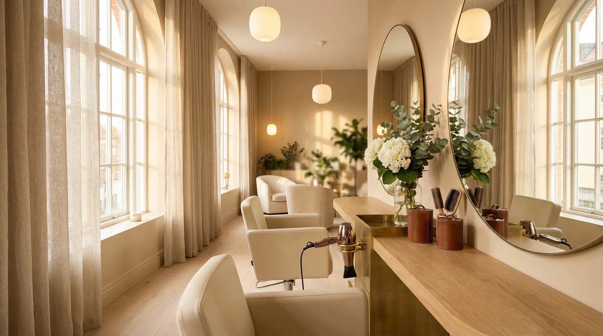 Interiér salonu Radím s vlasy