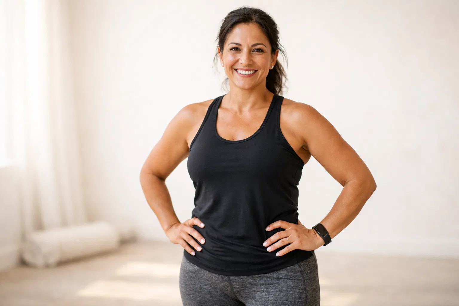 Selbstbewusste Frau in ihren 40ern