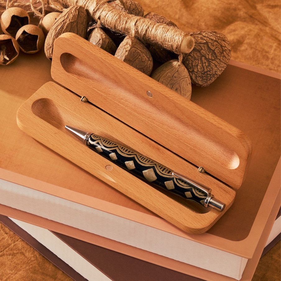 日本漆器工法 百步蛇圖騰圓珠筆