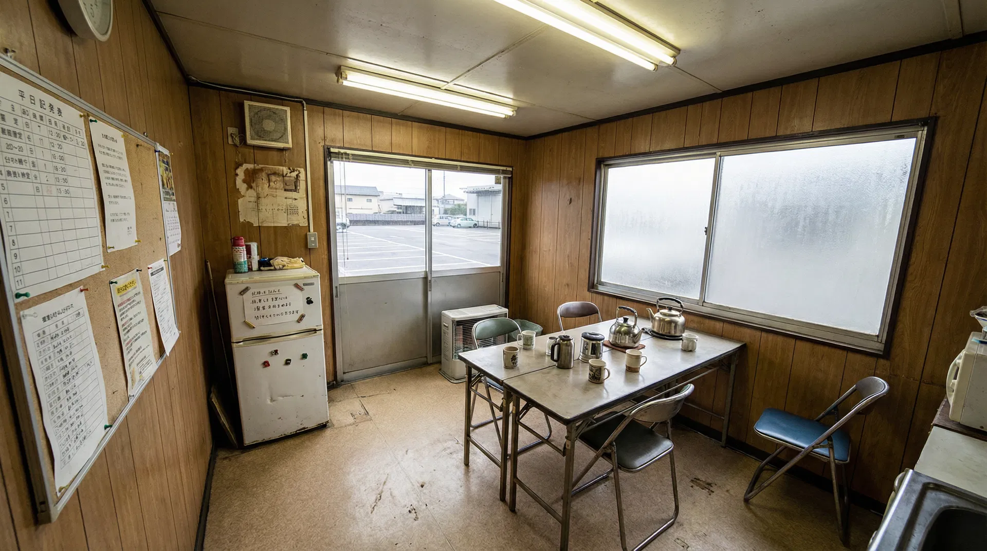 【買取事例⑦】岐阜県各務原市・製造業様｜休憩室ユニット（冷蔵庫・テーブル付き） 買取価格：¥62,000