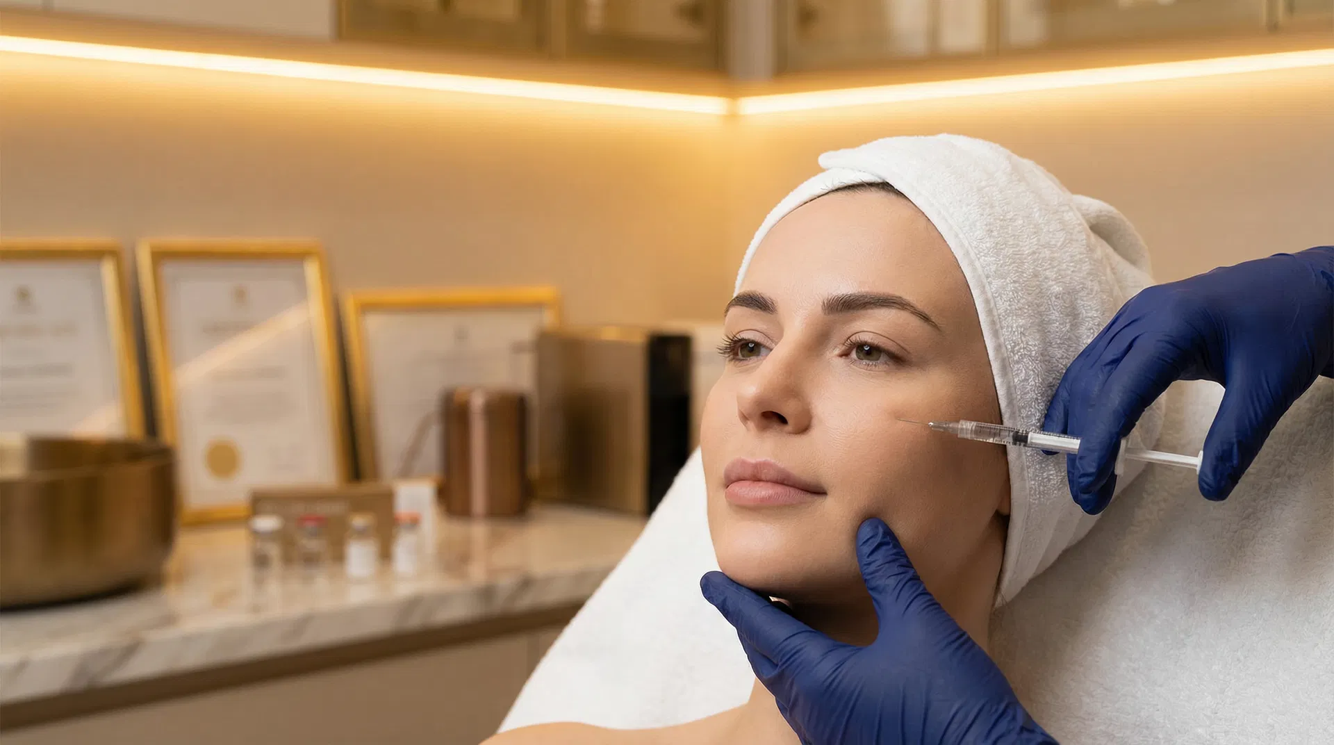 Professional aesthetic treatment - dermal filler injection