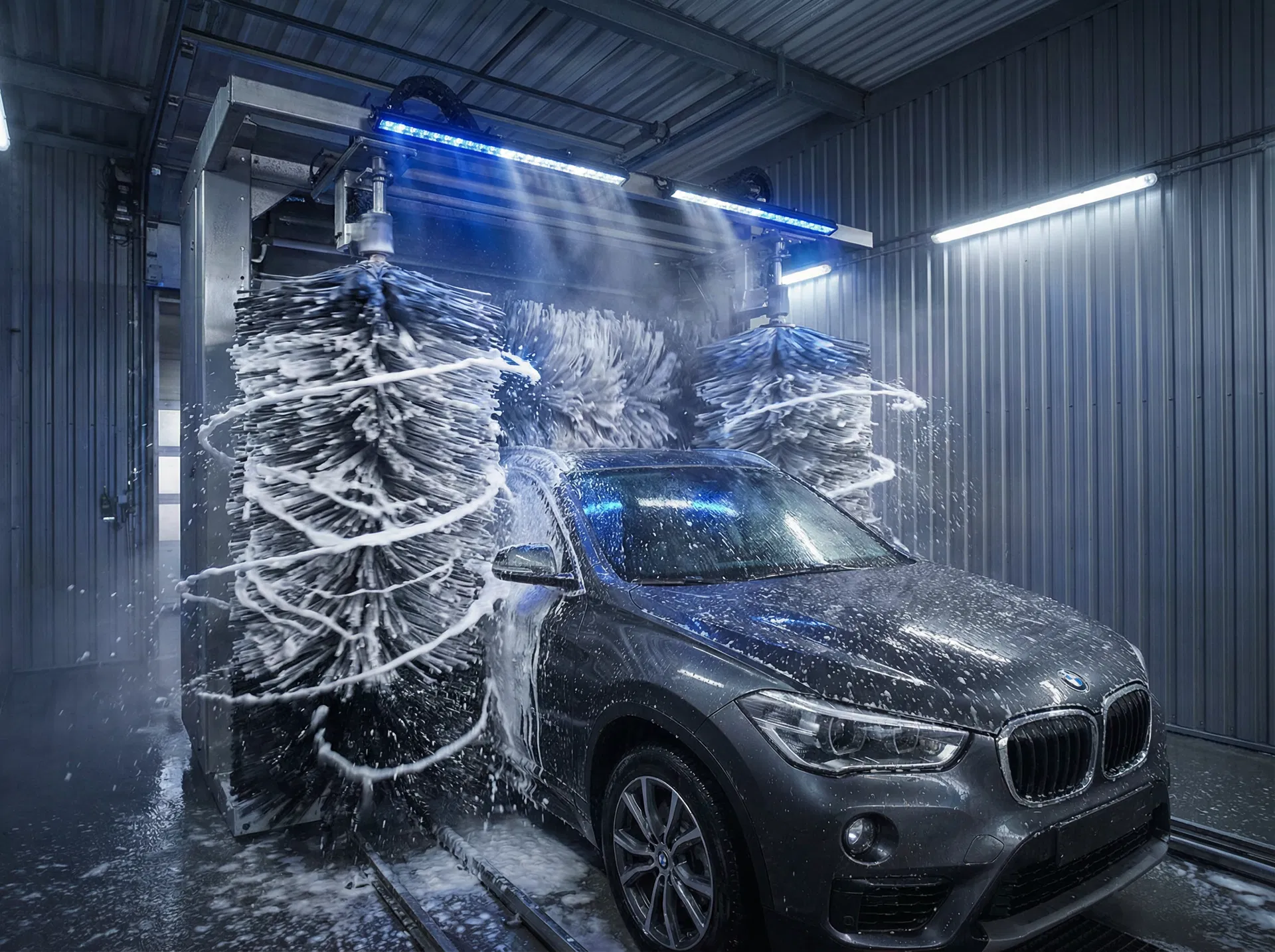 ขัดโฟมและแปรงหมุน