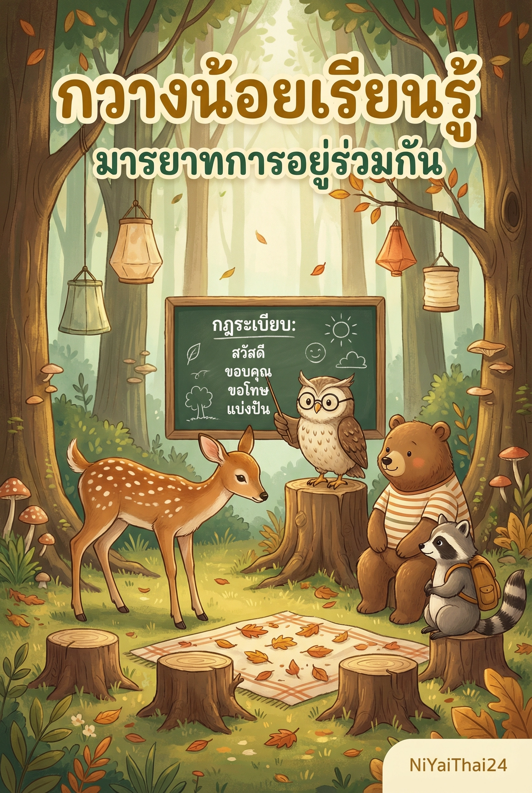 อ่านกวางน้อยเรียนรู้มารยาทการอยู่ร่วมกันฟรี นิยายออนไลน์จบแล้ว - NIYAITHAI24.COM