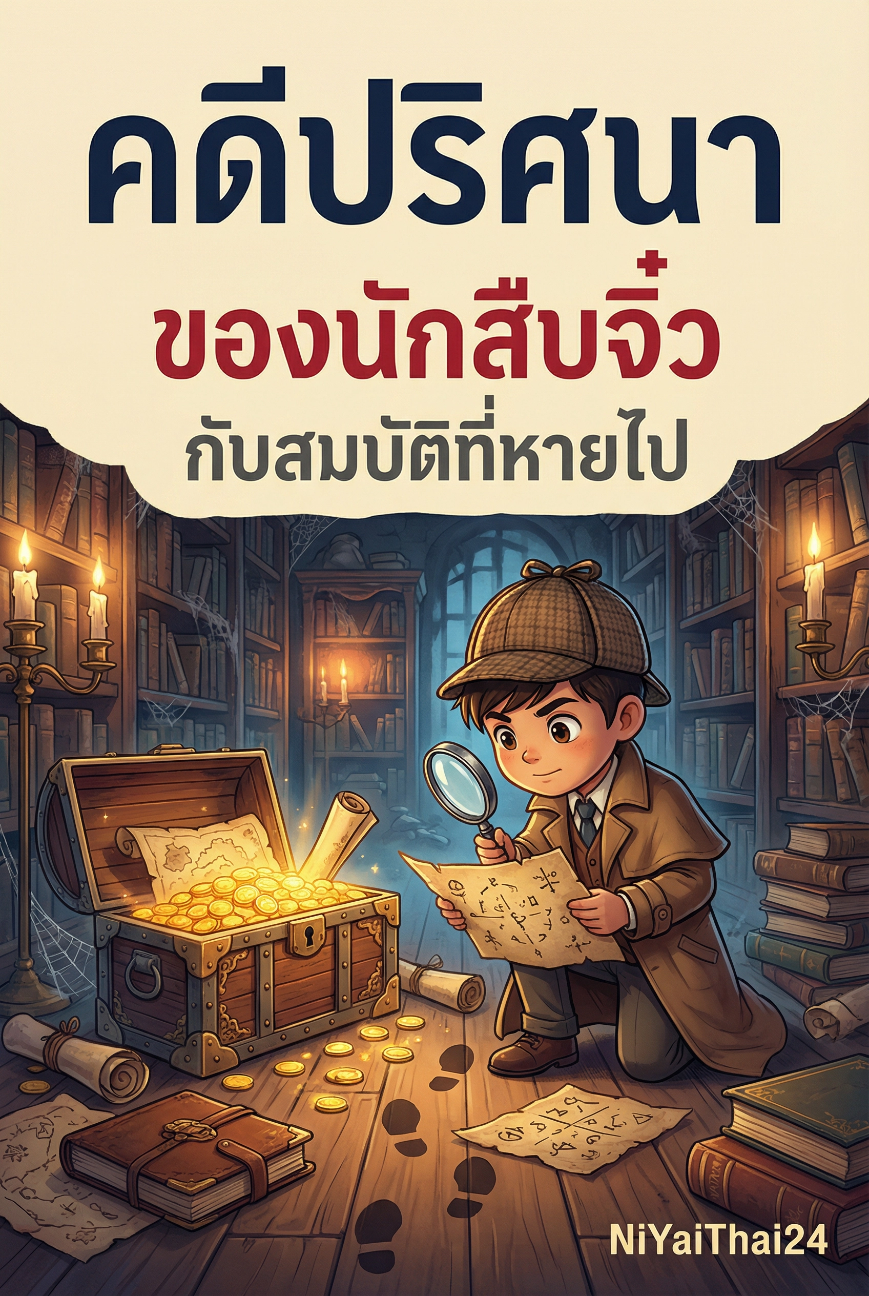 อ่านคดีปริศนาของนักสืบจิ๋วกับสมบัติที่หายไปฟรี นิยายออนไลน์จบแล้ว - NIYAITHAI24.COM