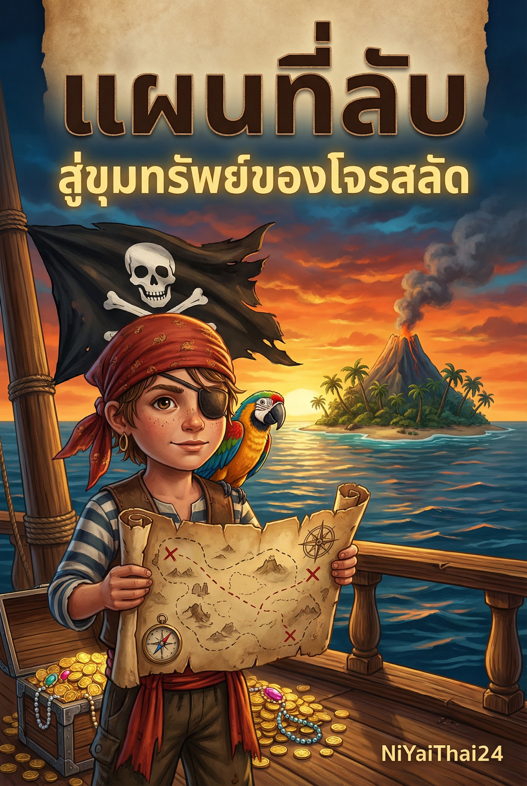 อ่านแผนที่ลับสู่ขุมทรัพย์ของโจรสลัดฟรี นิยายออนไลน์จบแล้ว - NIYAITHAI24.COM