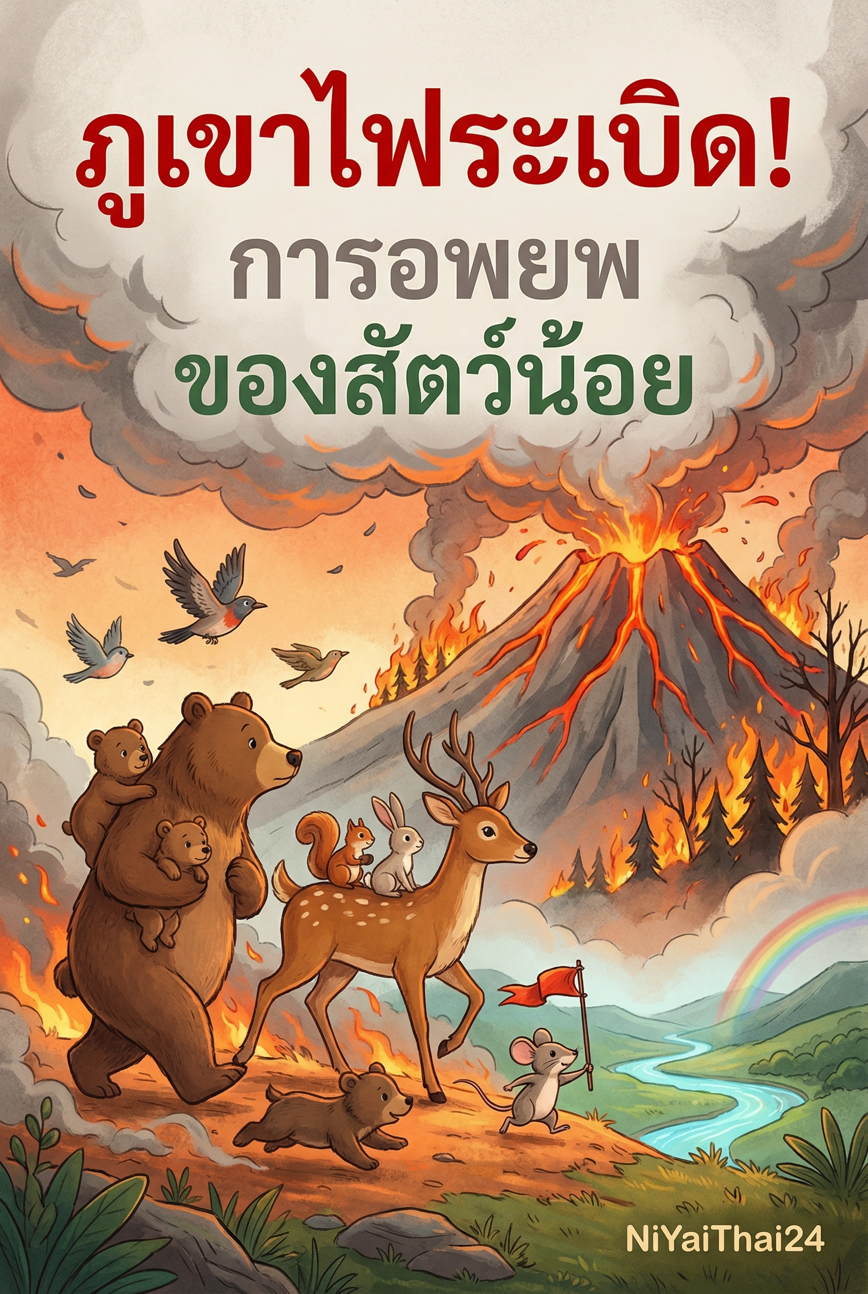 อ่านภูเขาไฟระเบิด! การอพยพของสัตว์น้อยฟรี นิยายออนไลน์จบแล้ว - NIYAITHAI24.COM
