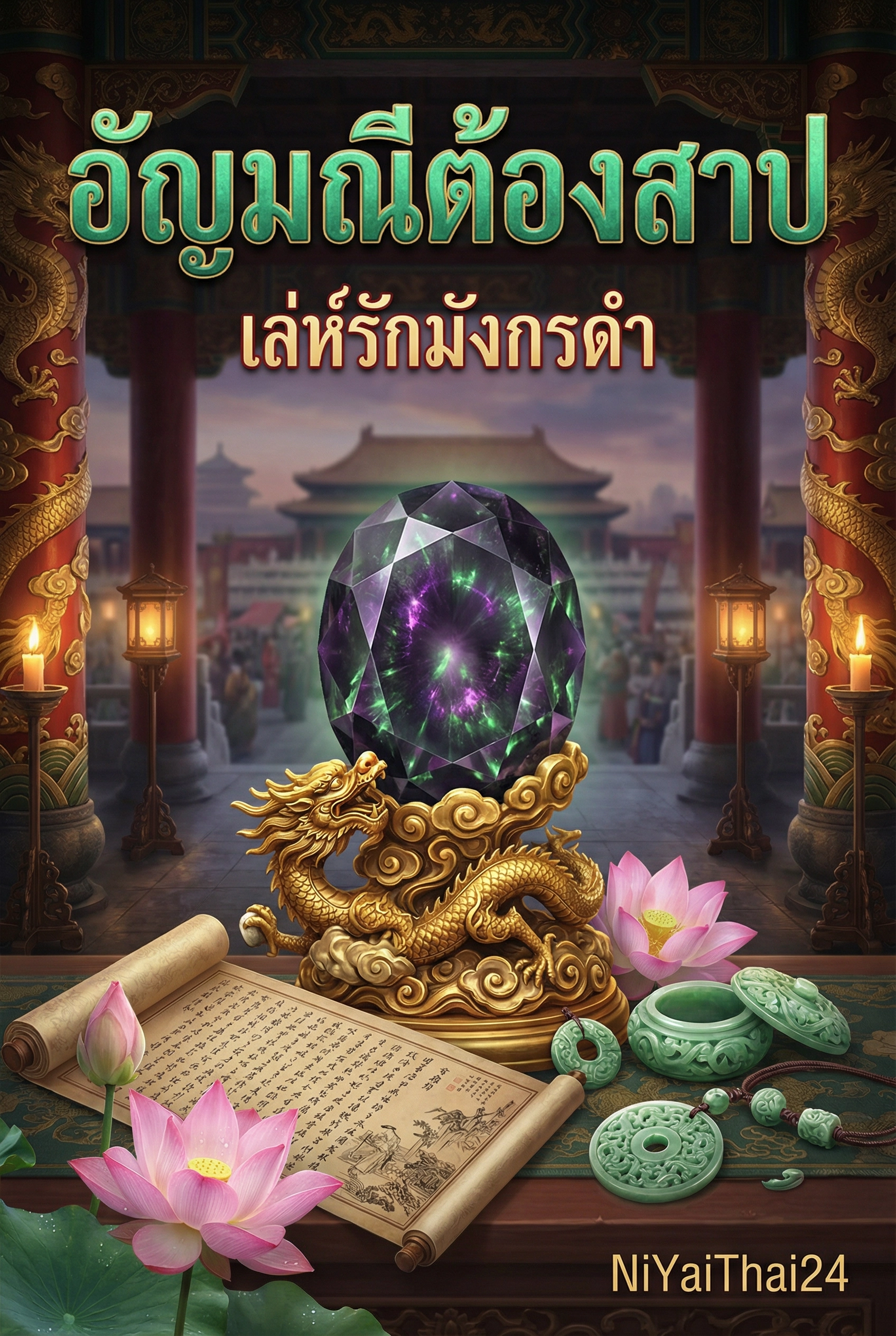 อ่านอัญมณีต้องสาป! เล่ห์รักมังกรดำ พรางพิษรัก สั่นสะท้านแผ่นดินฟรี นิยายออนไลน์จบแล้ว - NIYAITHAI24.COM