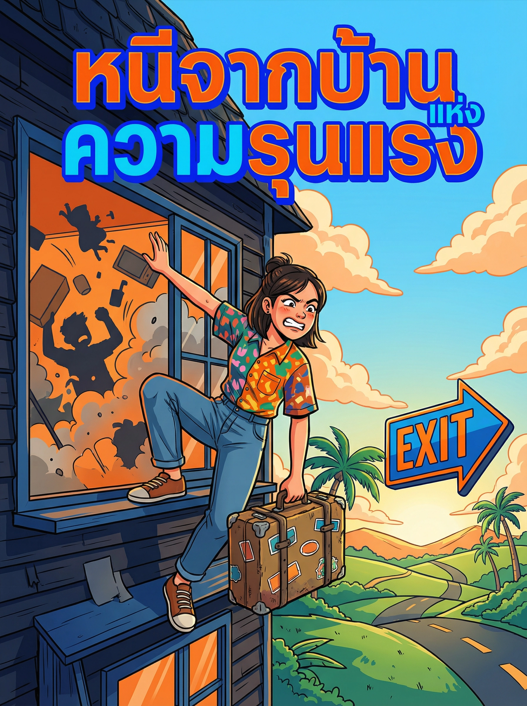 เธอหนีจากบ้านที่เต็มไปด้วยความรุนแรง