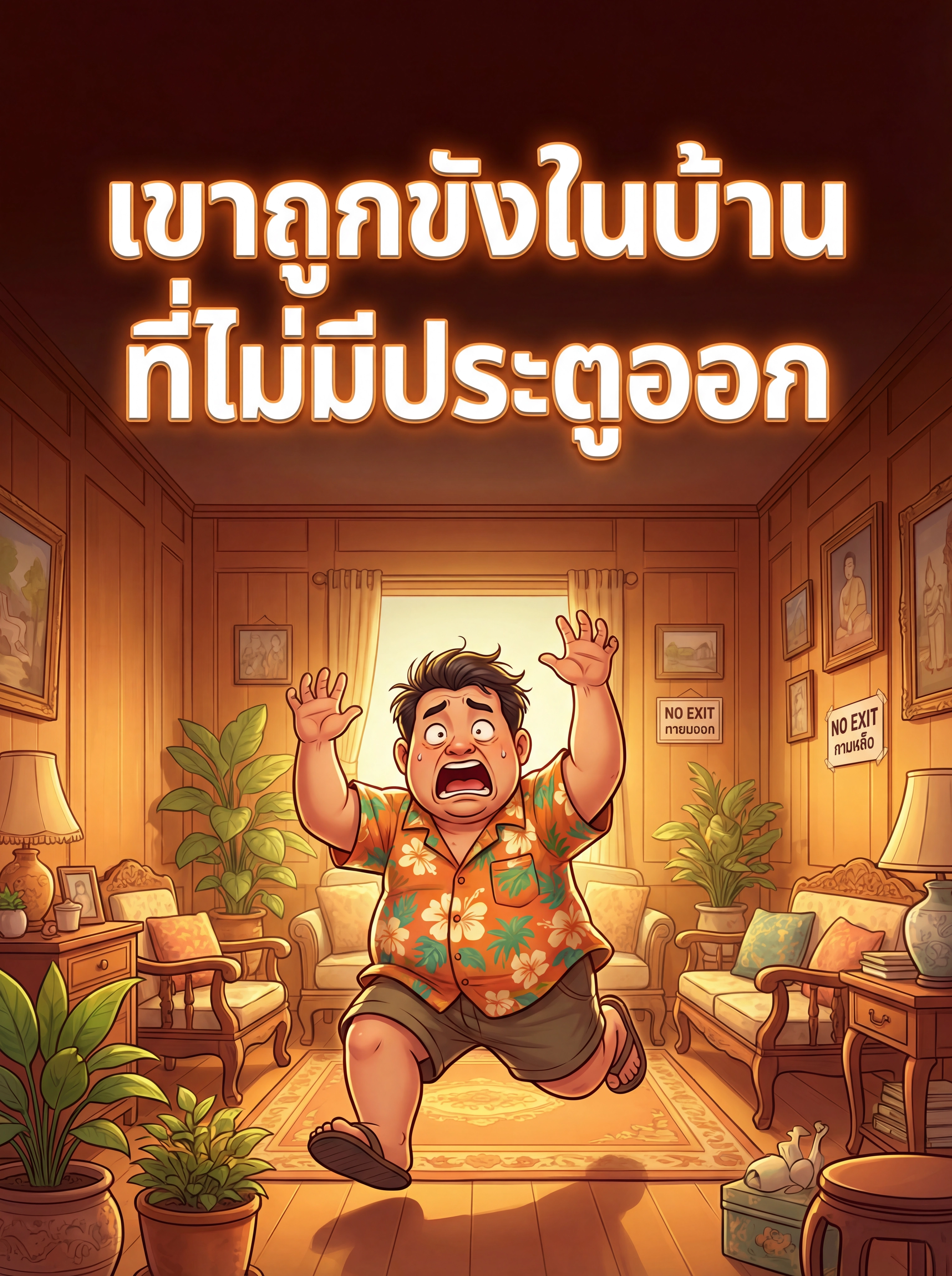 เขาถูกขังในบ้านที่ไม่มีประตูออก