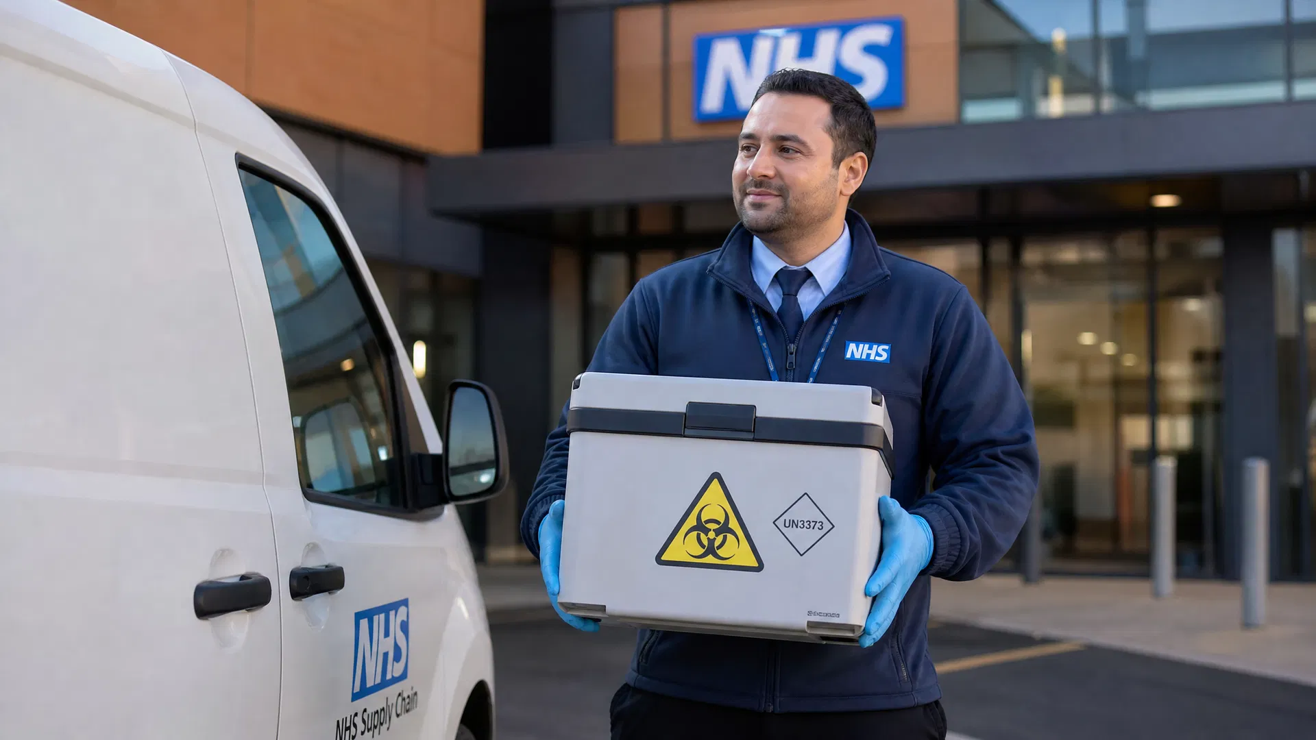 Medical courier handling specimens
