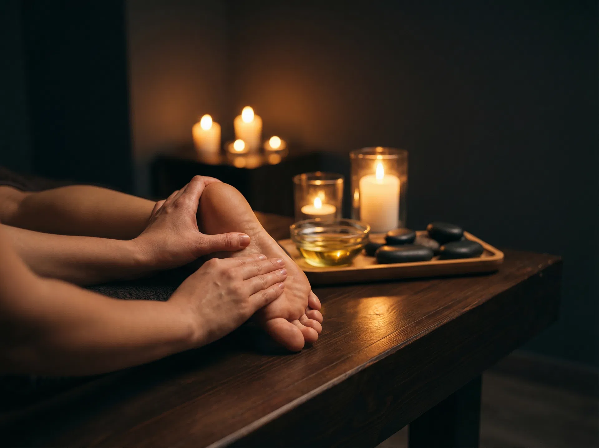 Thai foot reflexology massage