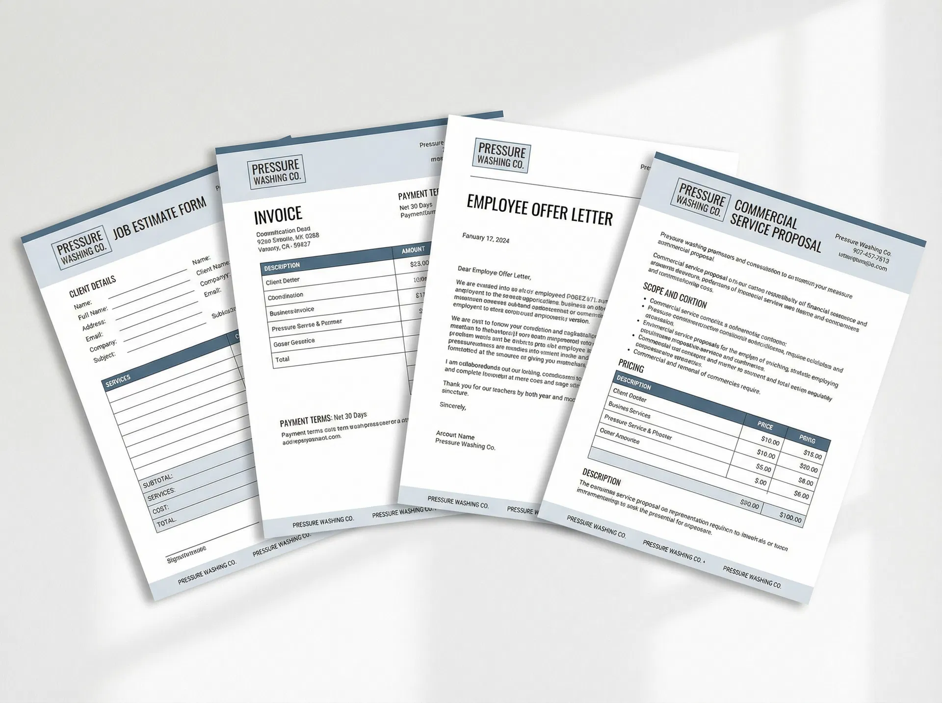 4 Professional Document Templates