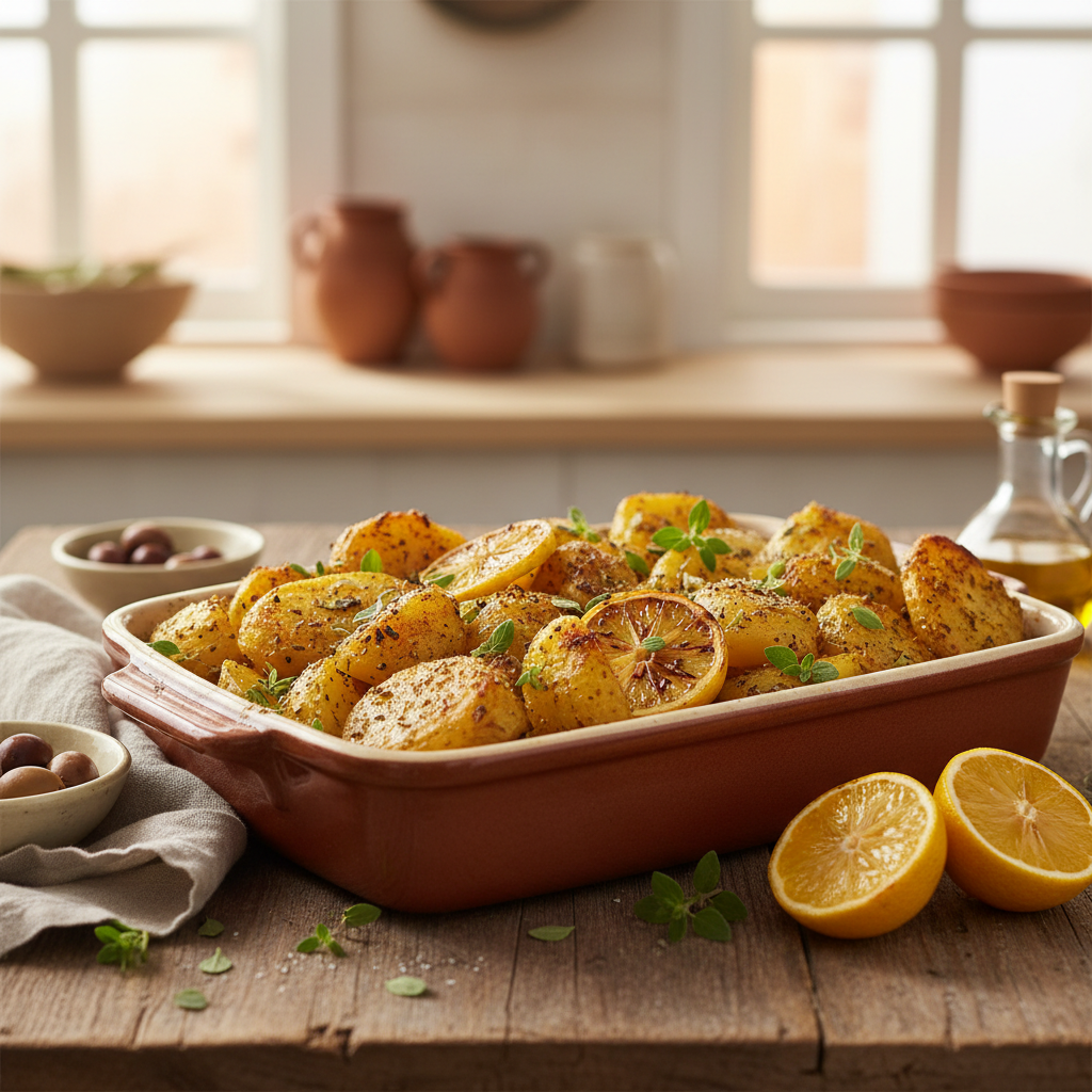 My Favorite Lemony Greek Potatoes