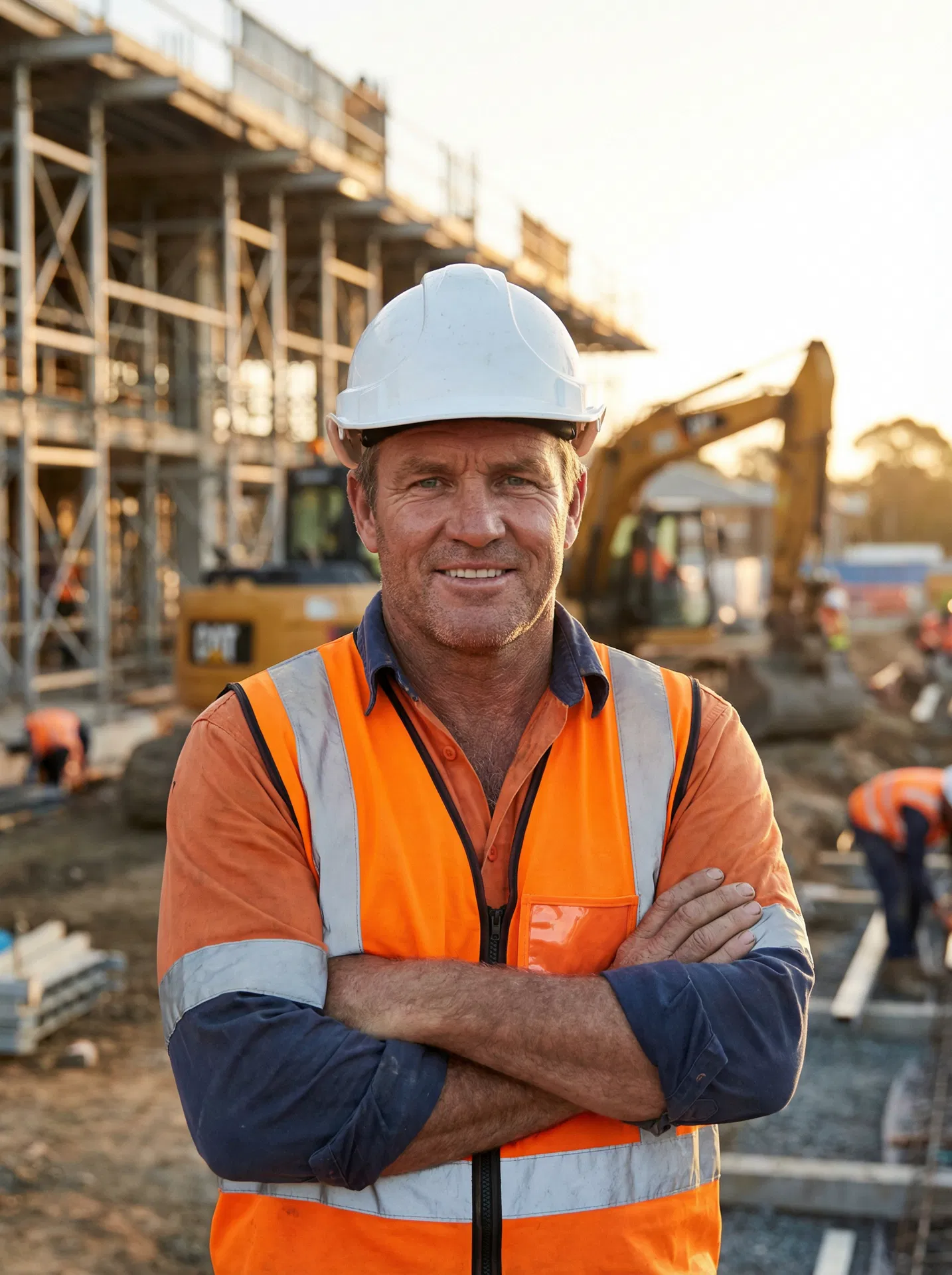 Confident contractor insured by Prime Commercial Insurance