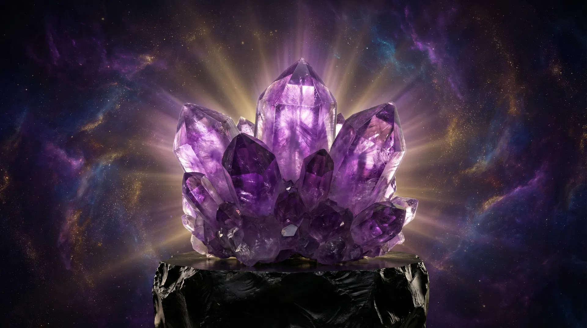 Amethyst Crystal Cluster