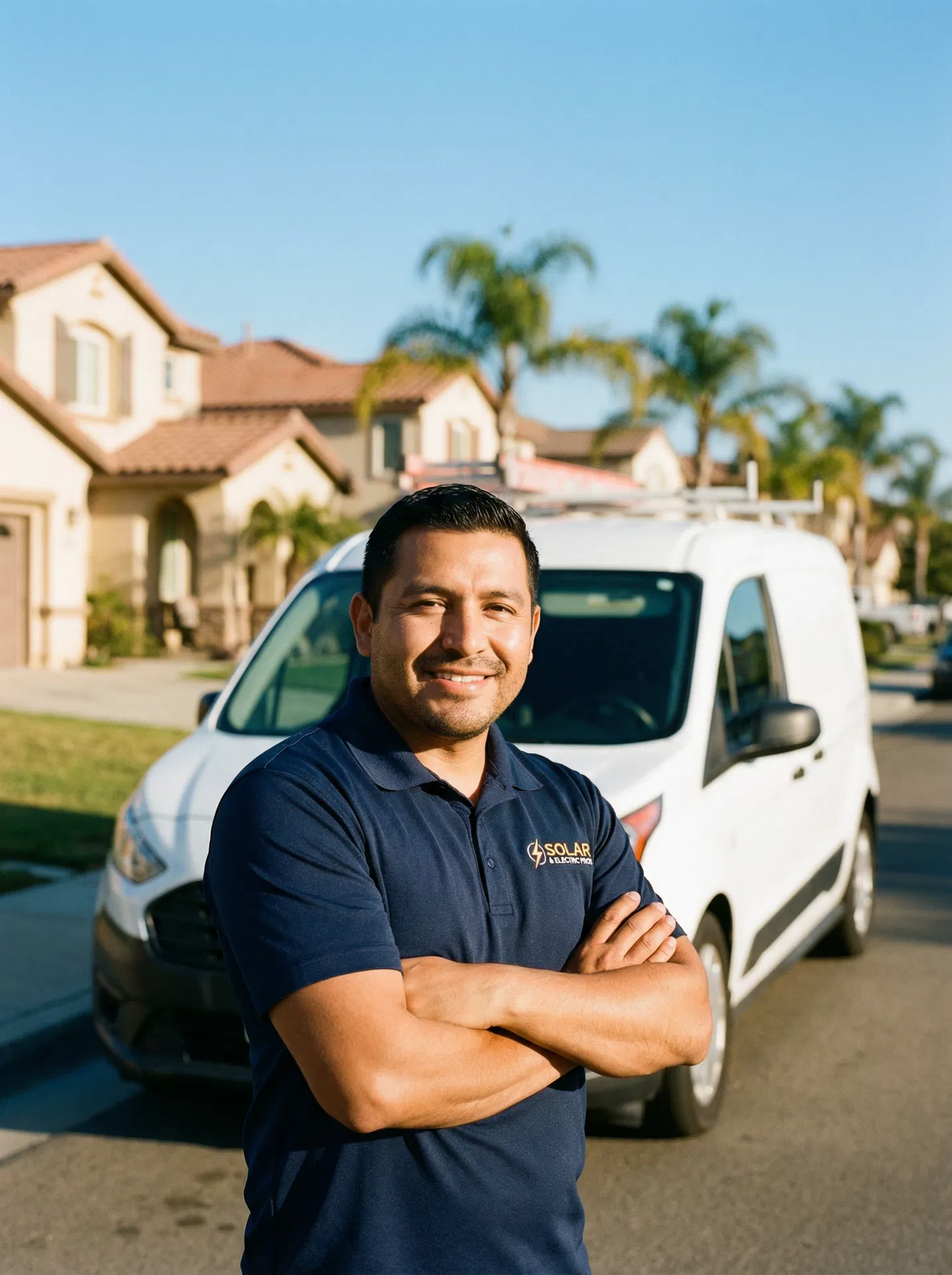 Mario Orejel, owner of New Ground Electric, in Temecula, CA