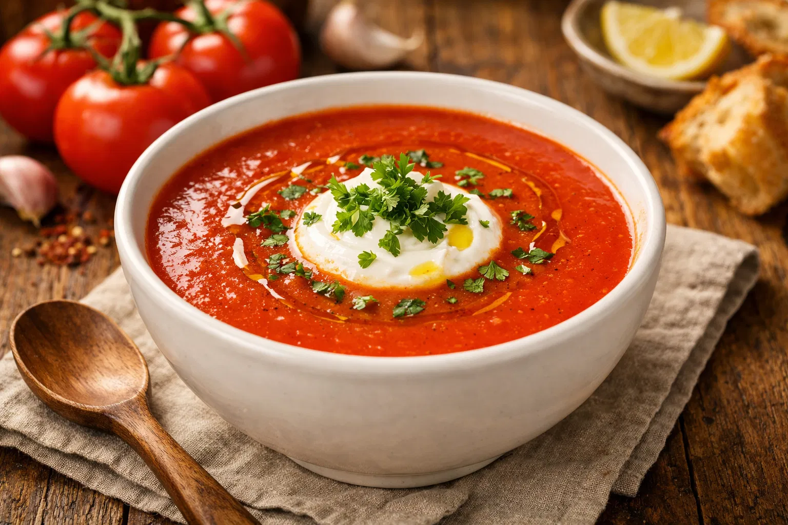 Nida'nın Kremalı Domates Çorbası