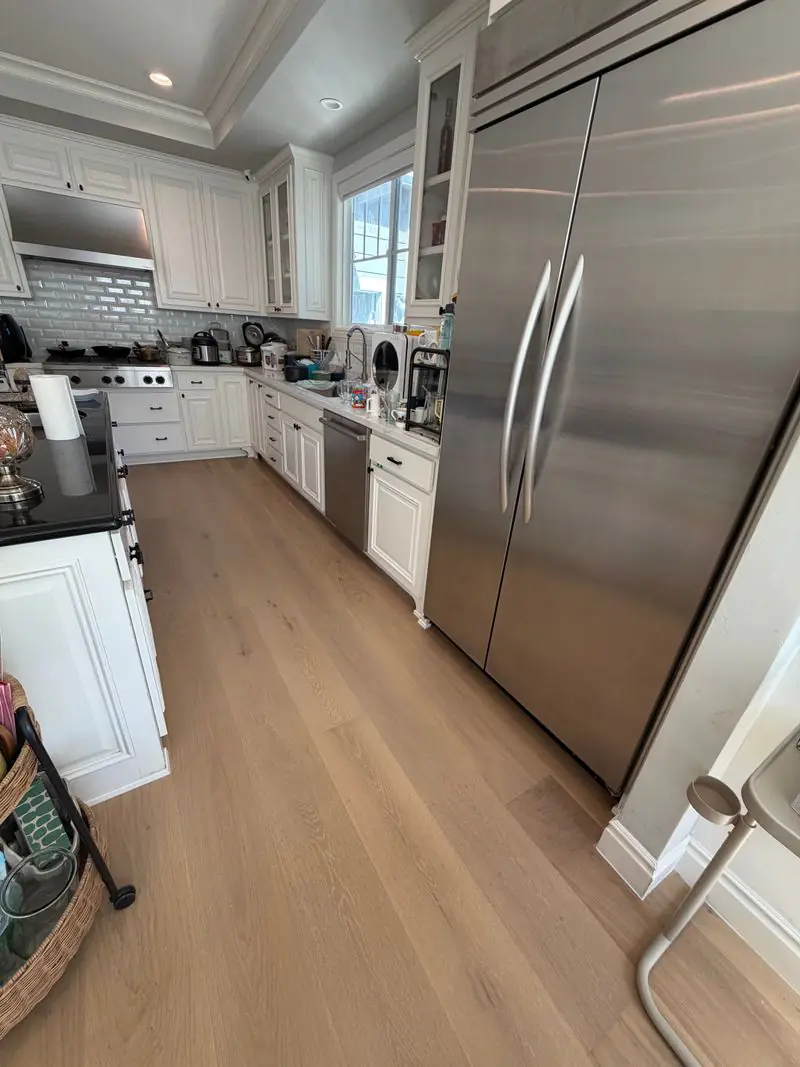 Kitchen flooring repair project in Palo Alto California 