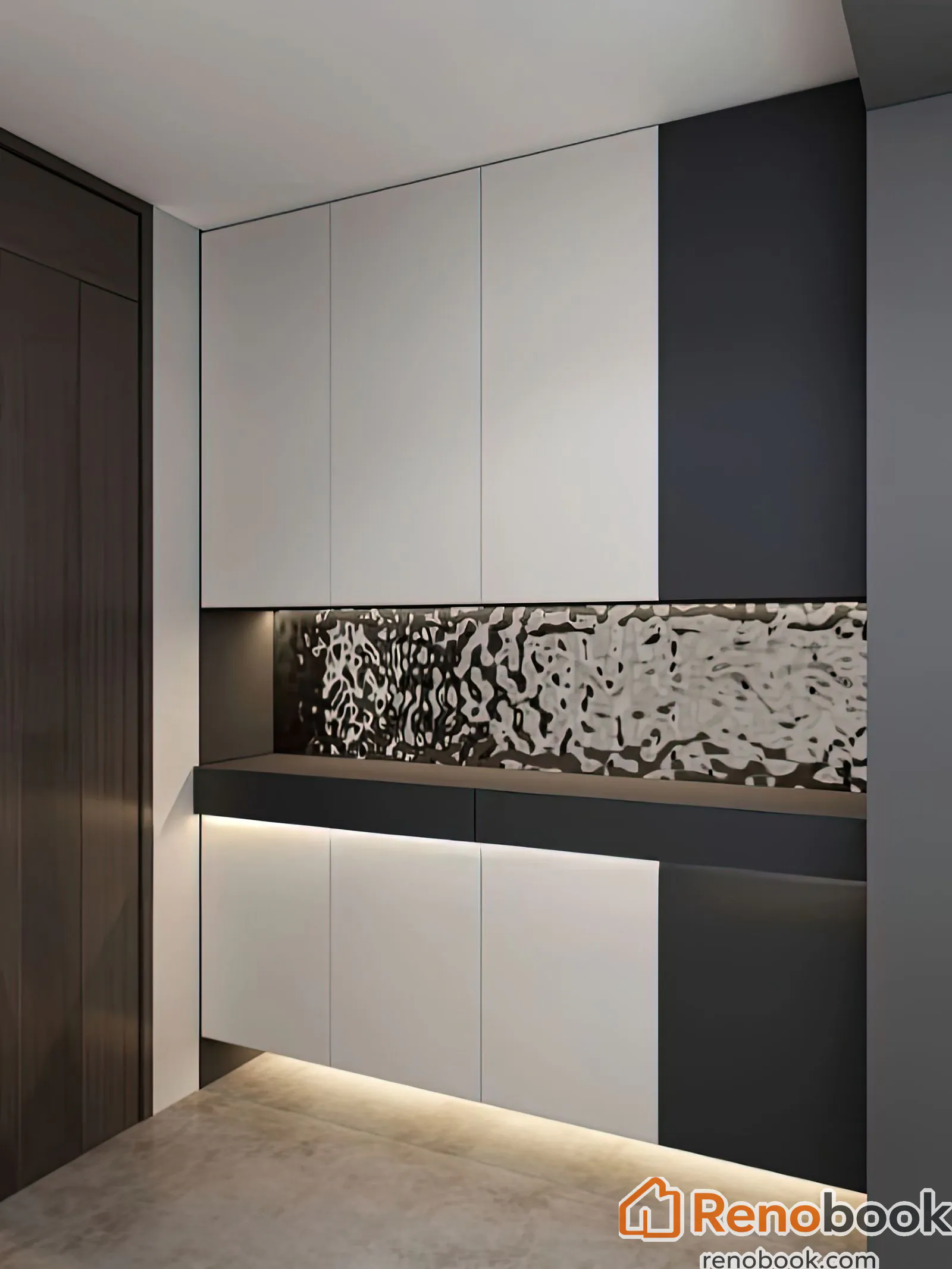Entryway Cabinet and Lighting Design Effects in Various Styles