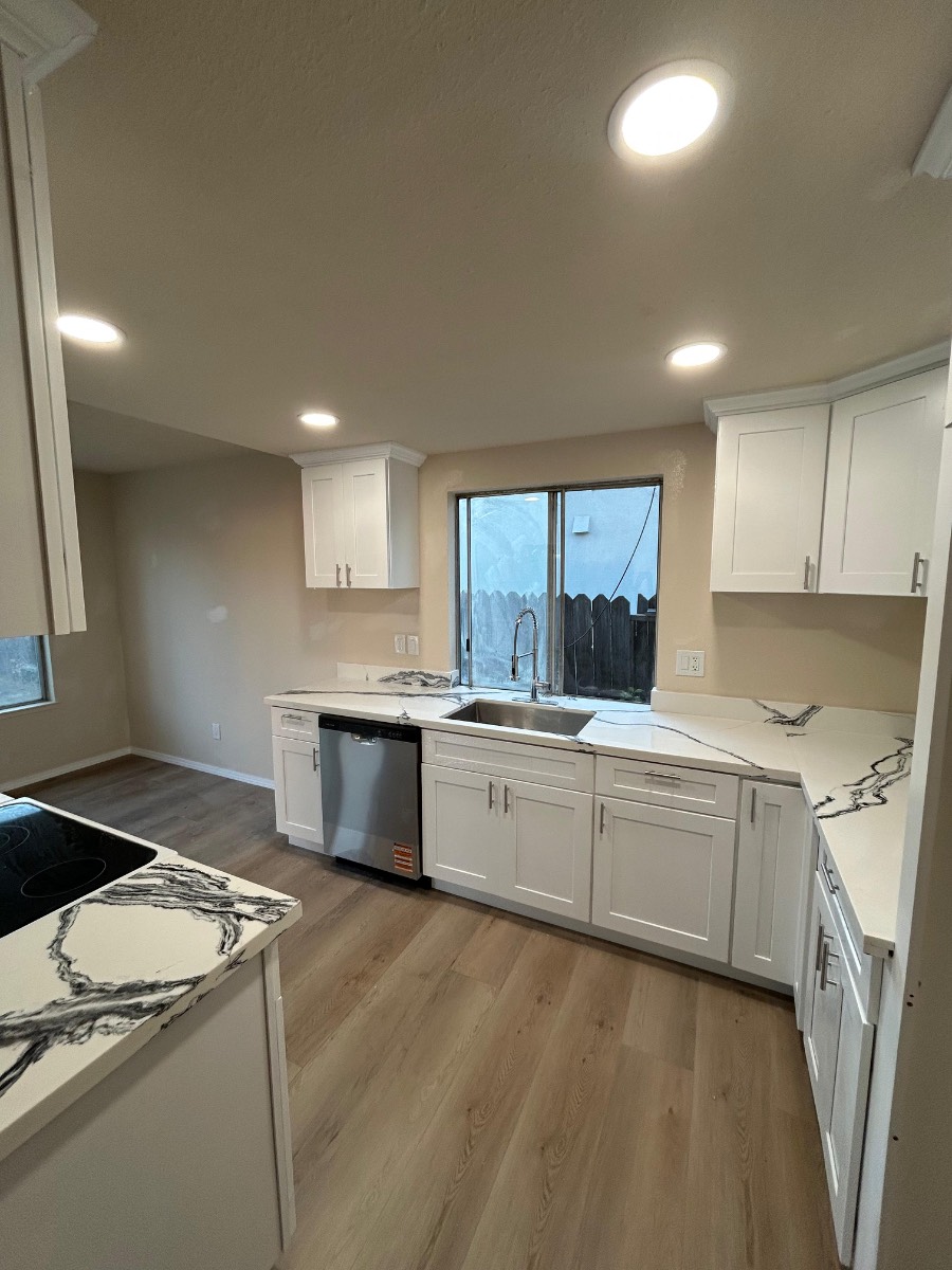 Modern White Kitchen Remodel in san jose