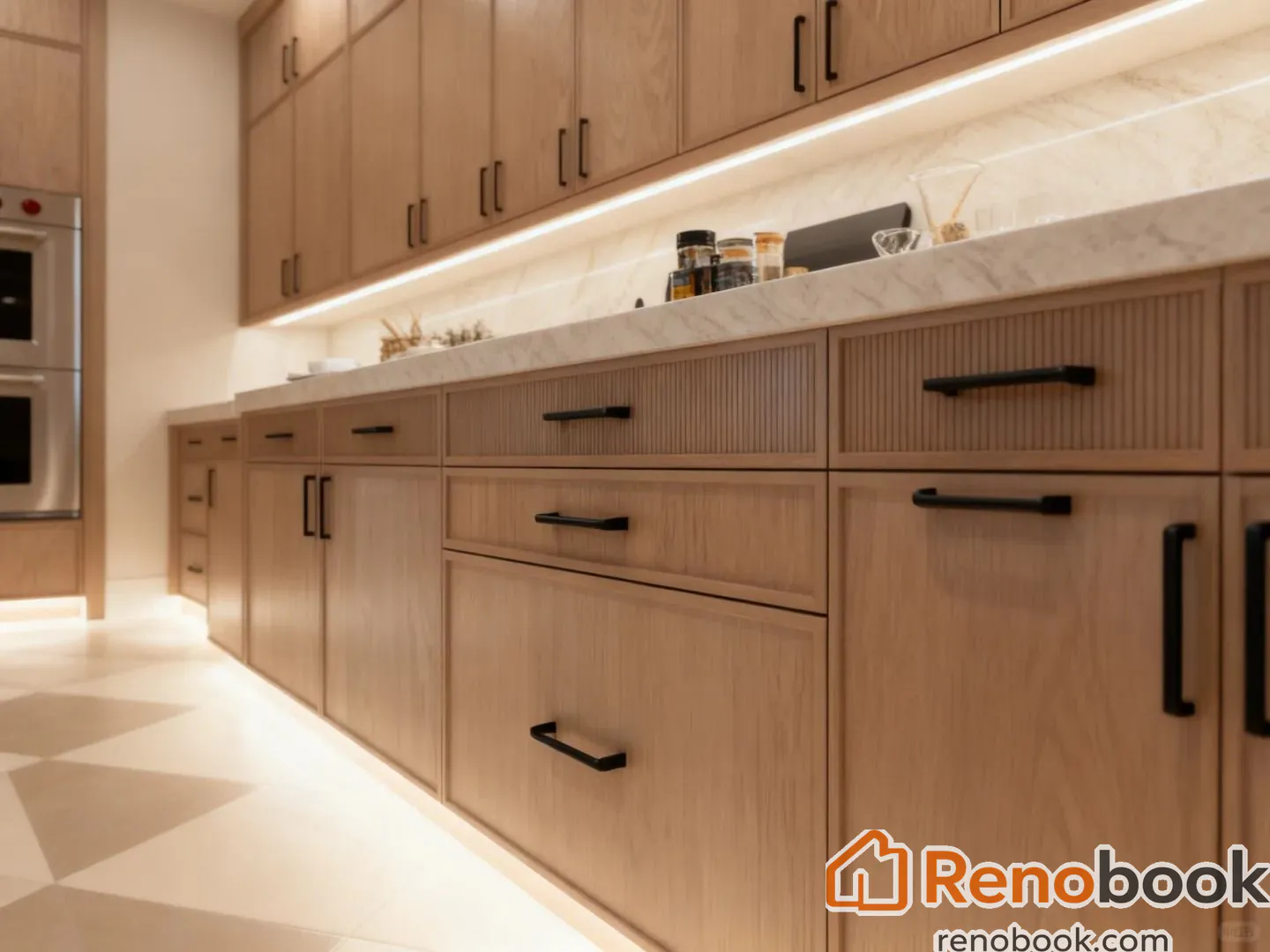 Solid Wood Cabinet Doors Paired with Light-Colored Quartz Countertops — Auckland, New Zealand Cabinetry Project
