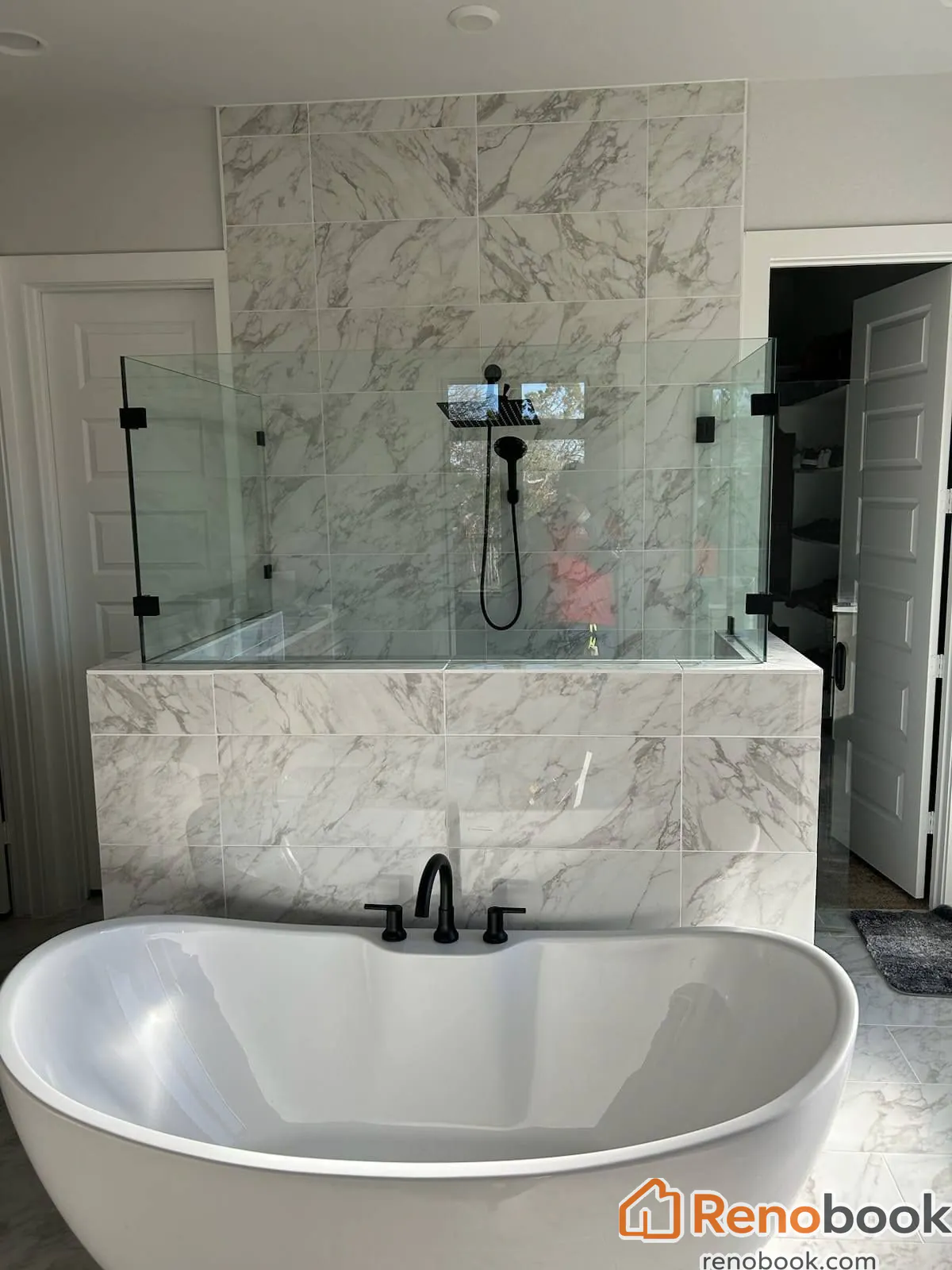 Modern Marble Bathroom Remodel in San Antonio, TX