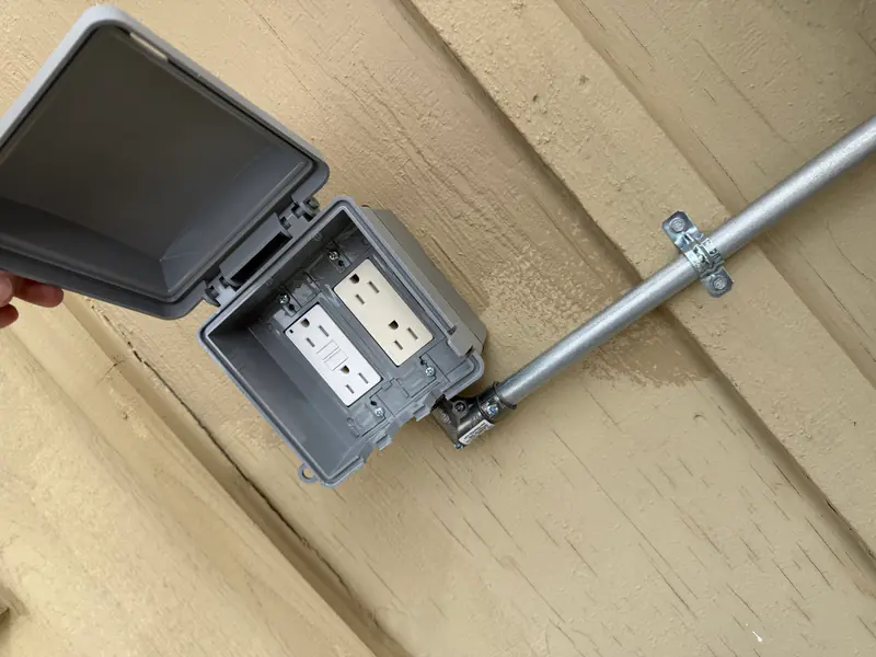 How to install a new outdoor outlet 