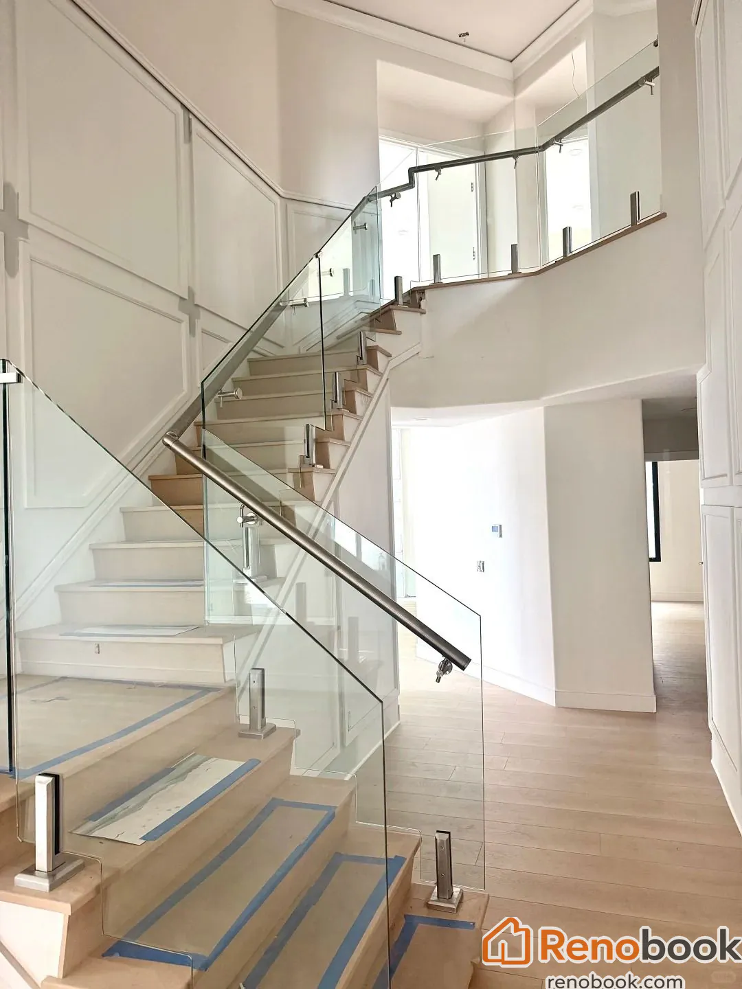 Custom Glass Stair Railing for a Client in Los Angeles, California