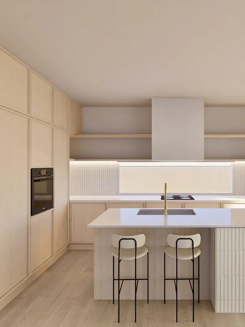 The kitchen design project in Auckland, New Zealand, has been completed.