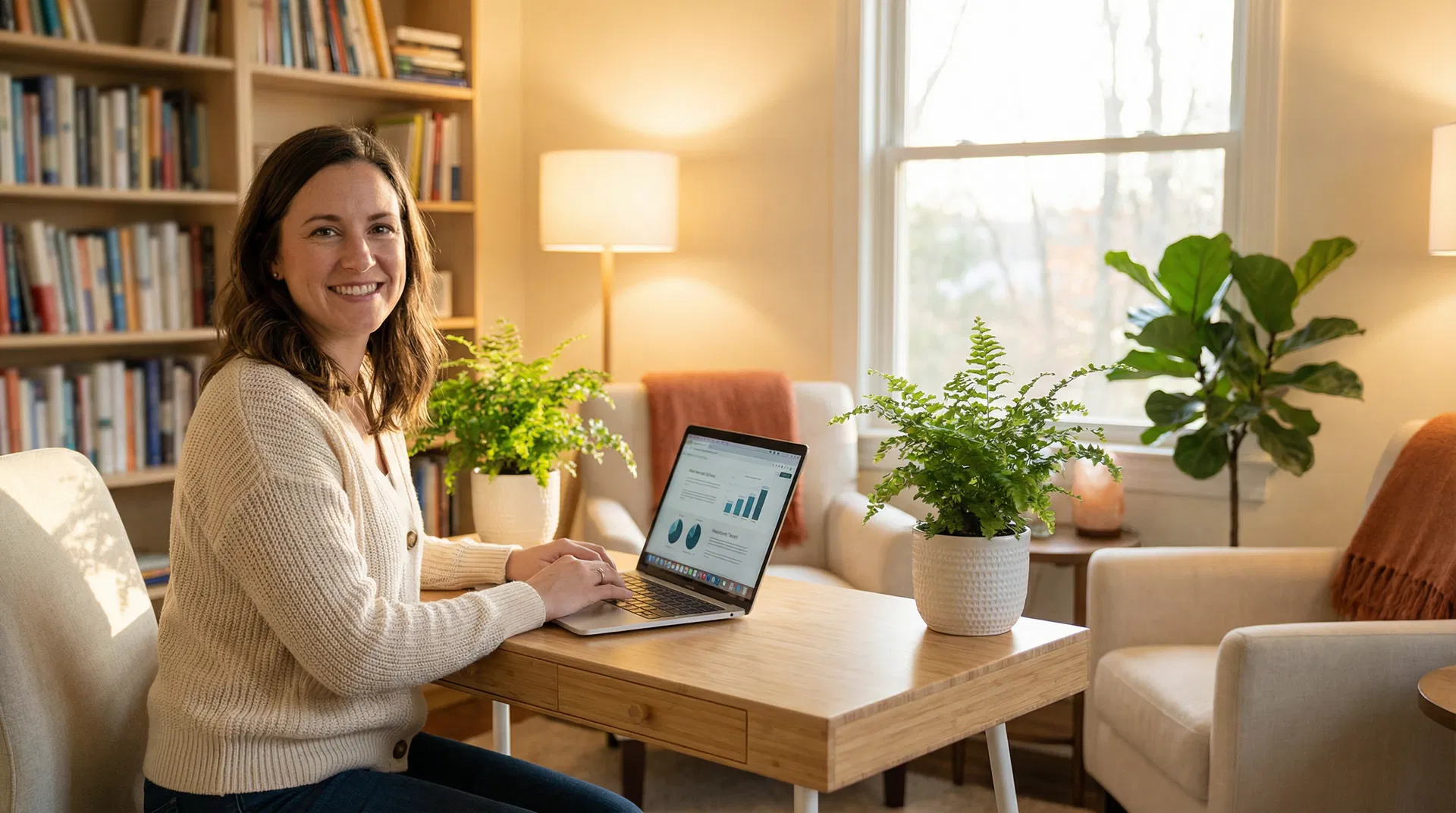 Therapist in private practice using TheraFlow Systems