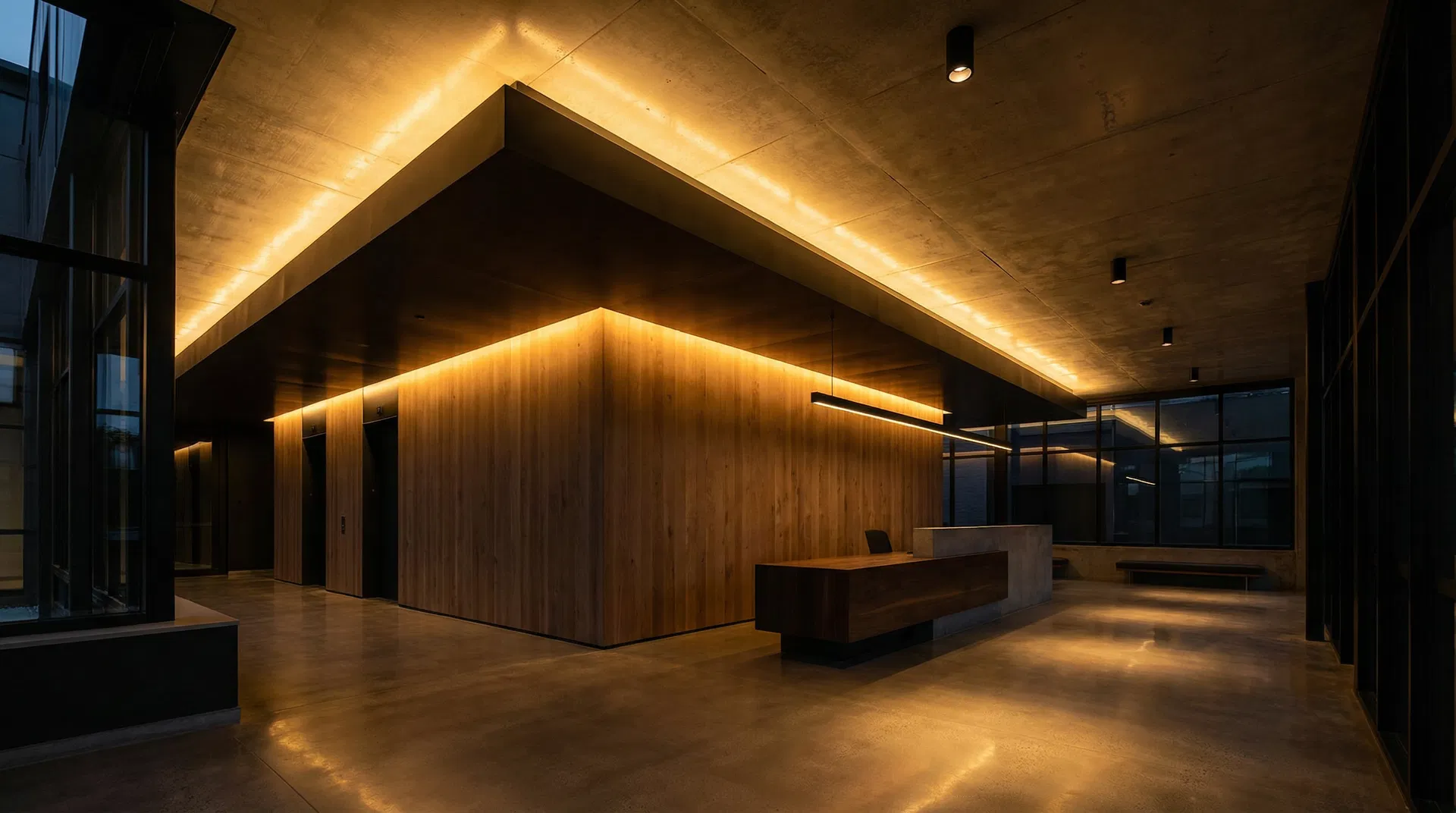 LED cove lighting in luxury interior