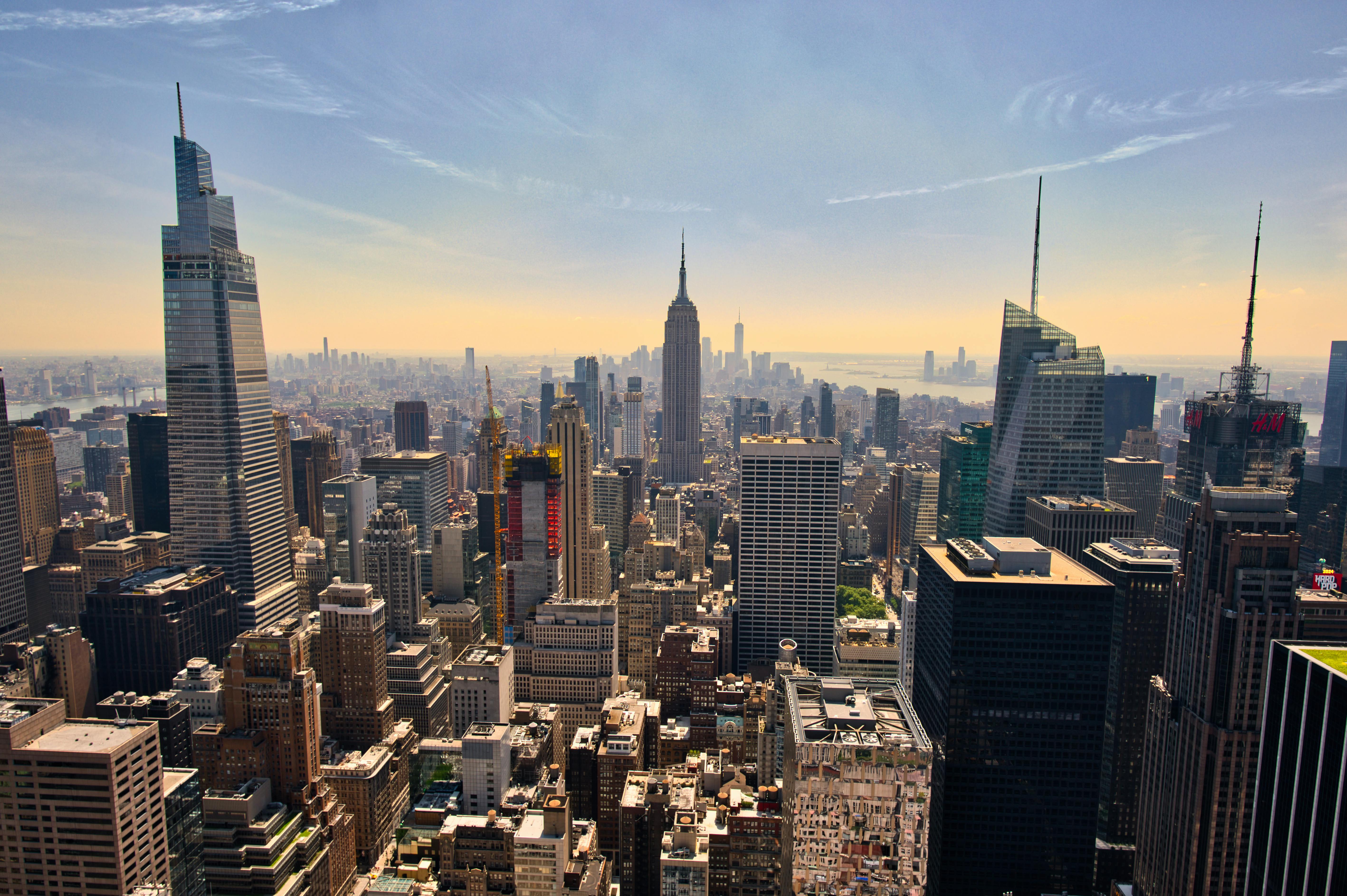 Panoramic Midtown Manhattan Skyline with Empire State Building