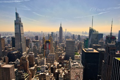 Panoramic Midtown Manhattan Skyline with Empire State Building