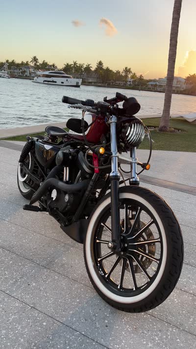 Custom Motorcycle with Whitewalls by Coastal Waterway