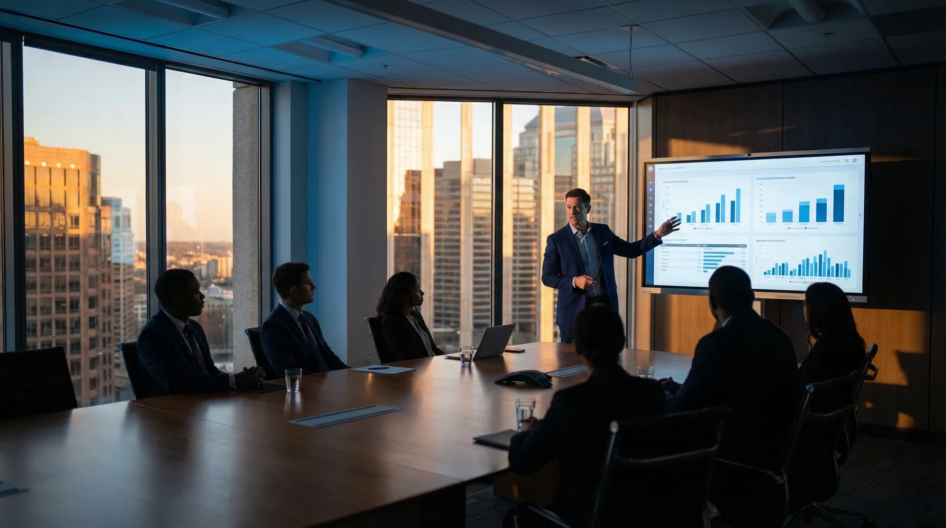 Profissional em ambiente corporativo