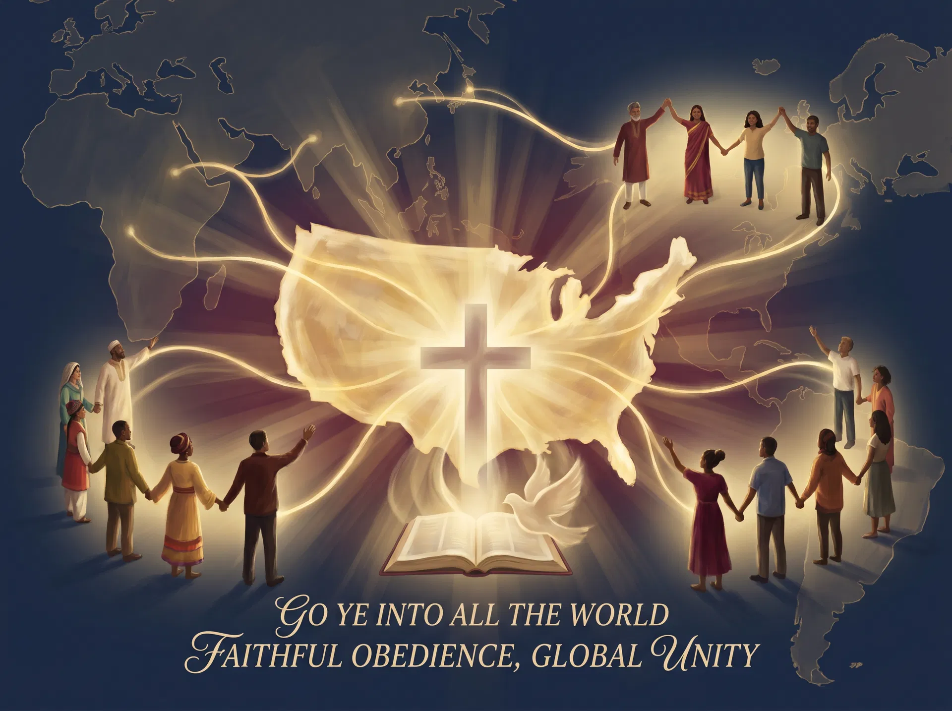 Global missions from the USA - Go ye into all the world, faithful obedience, global unity